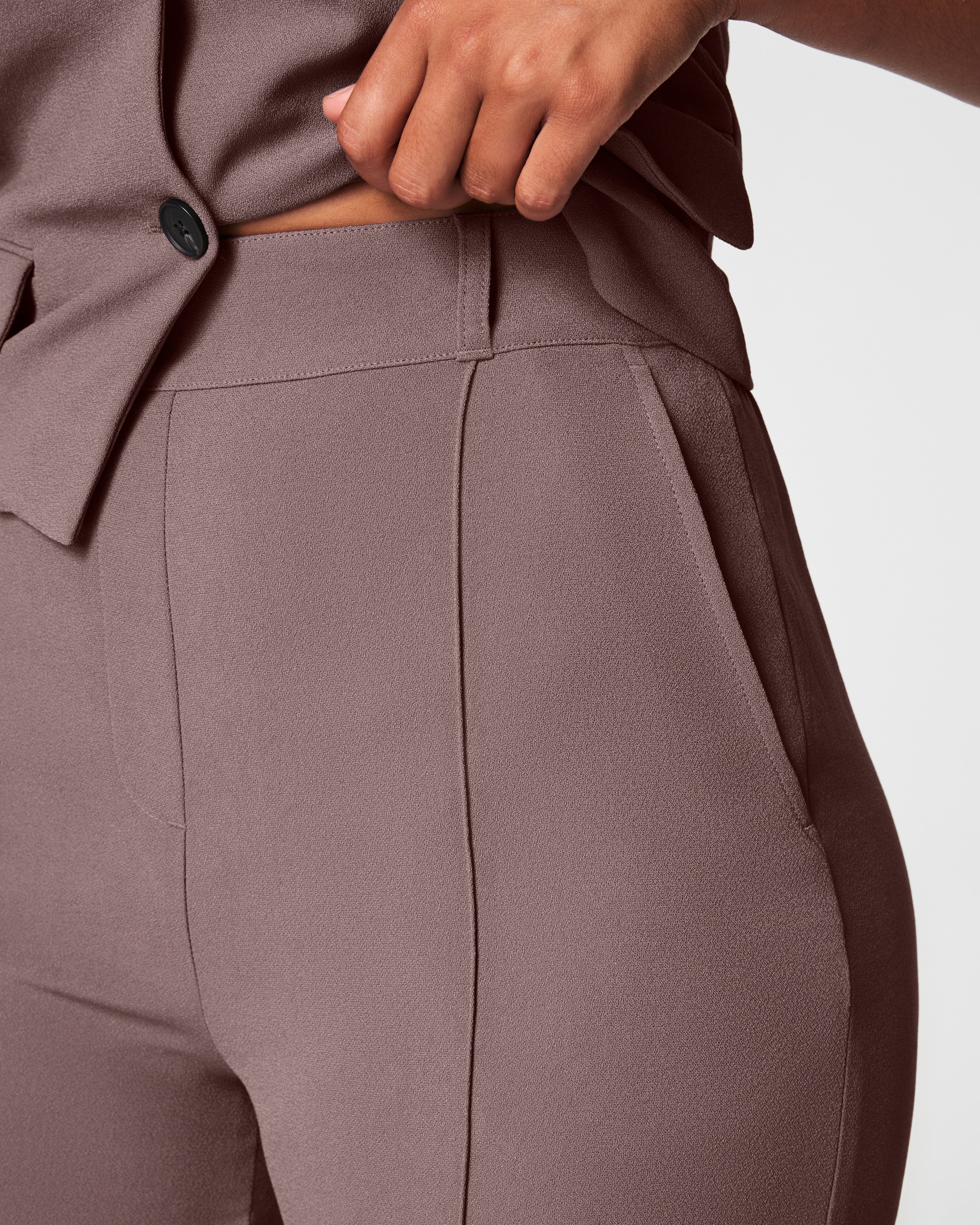 SPANX® Carefree Crepe Trouser | Smoke