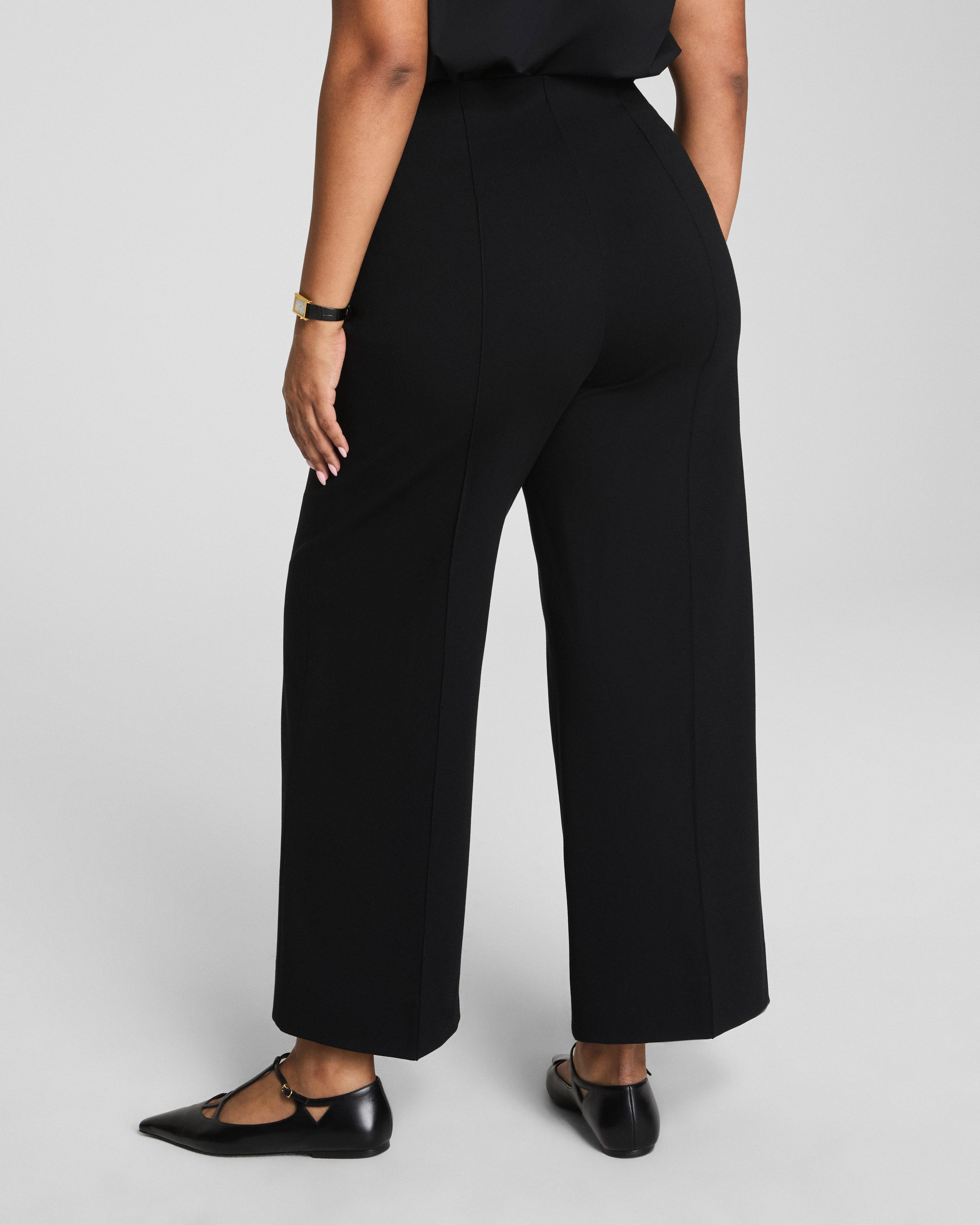 SPANXsupersmooth™ PerfectFit Ponte Cropped Wide Leg Pant | Classic Black