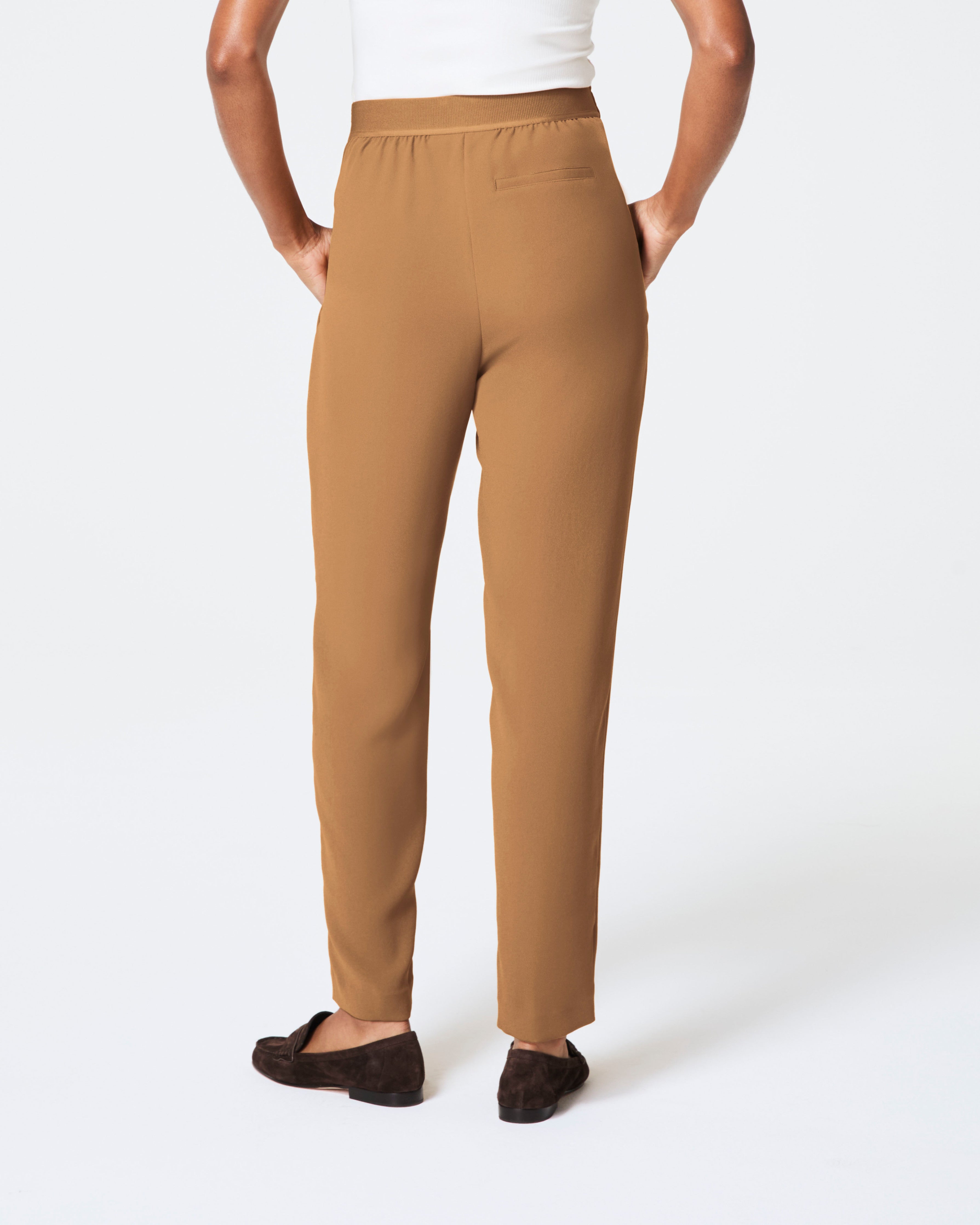 SPANX® Carefree Crepe Tapered Ankle Pant | Camel