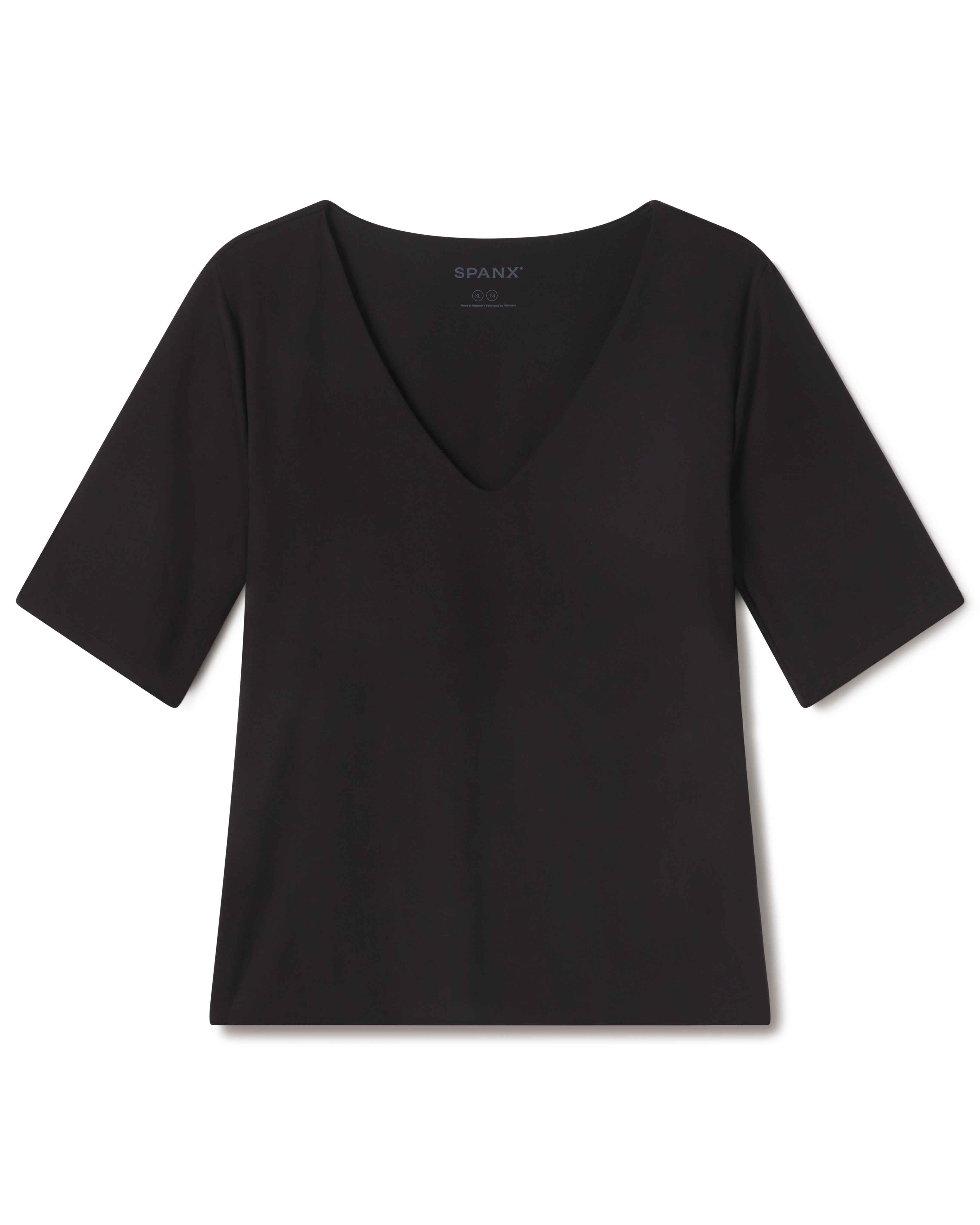 SPANXsmooth™ Jersey V-Neck Tee | Classic Black