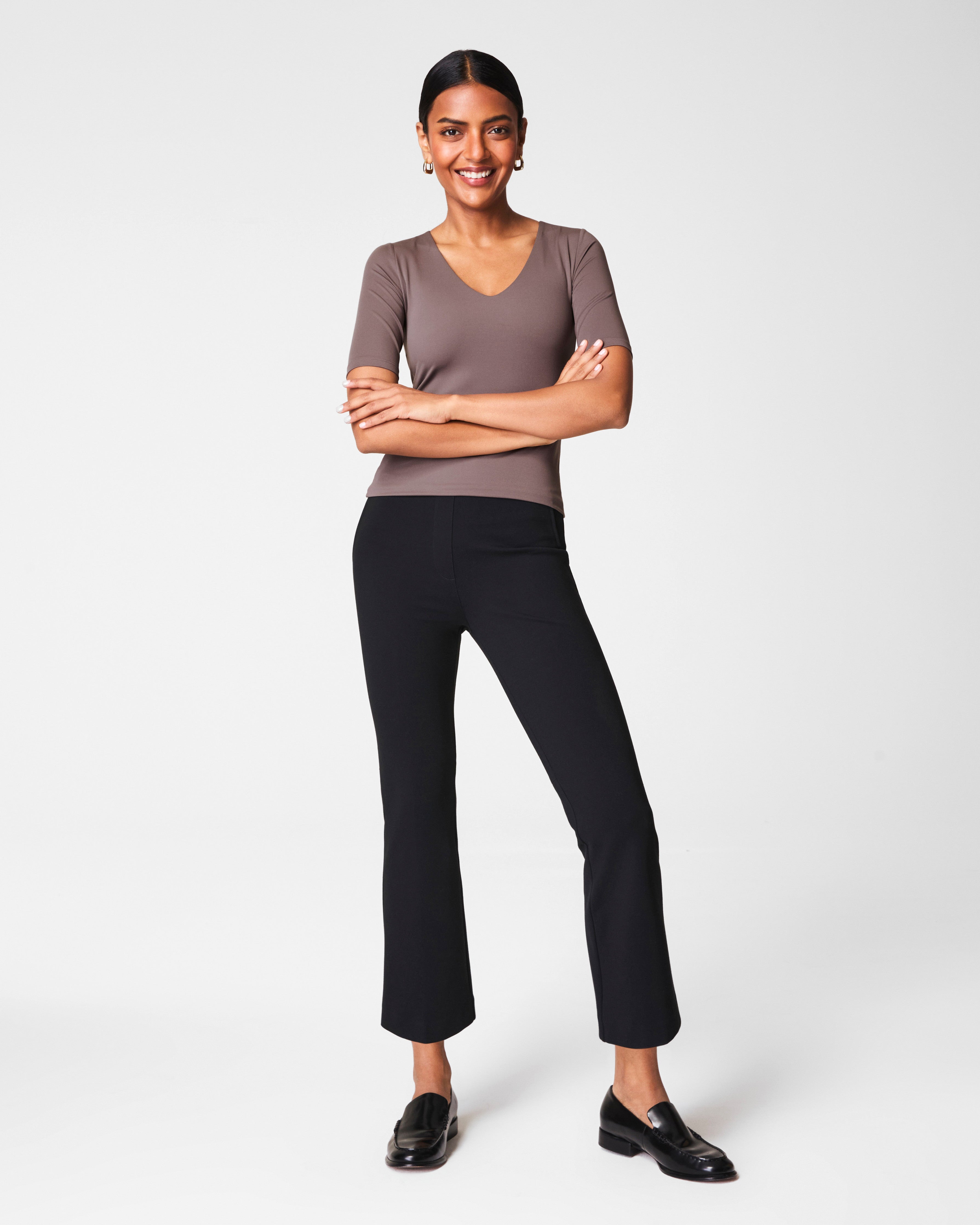 SPANXsmooth™ Jersey V-Neck Tee | Smoke