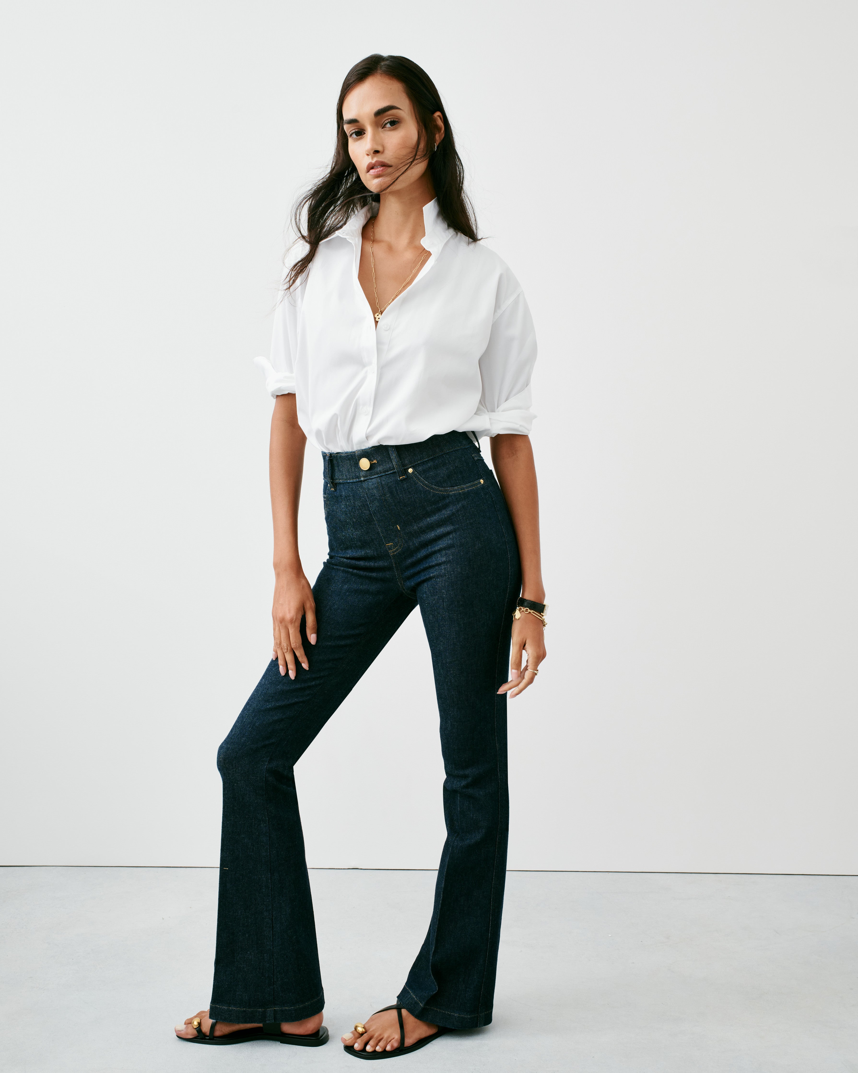 SPANXshape™ Original EveryWear Flare Jeans | Raw Indigo