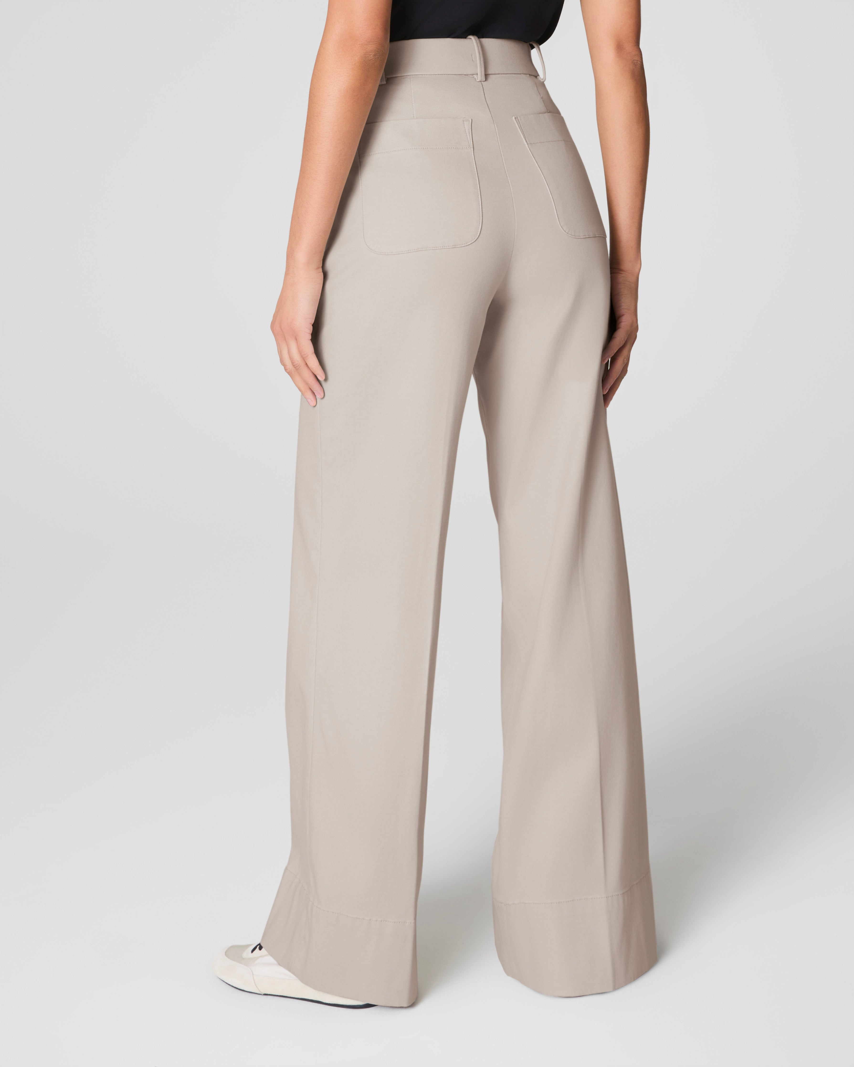SPANXsupersmooth™ Stretch Twill Wide Leg Pant | Bone