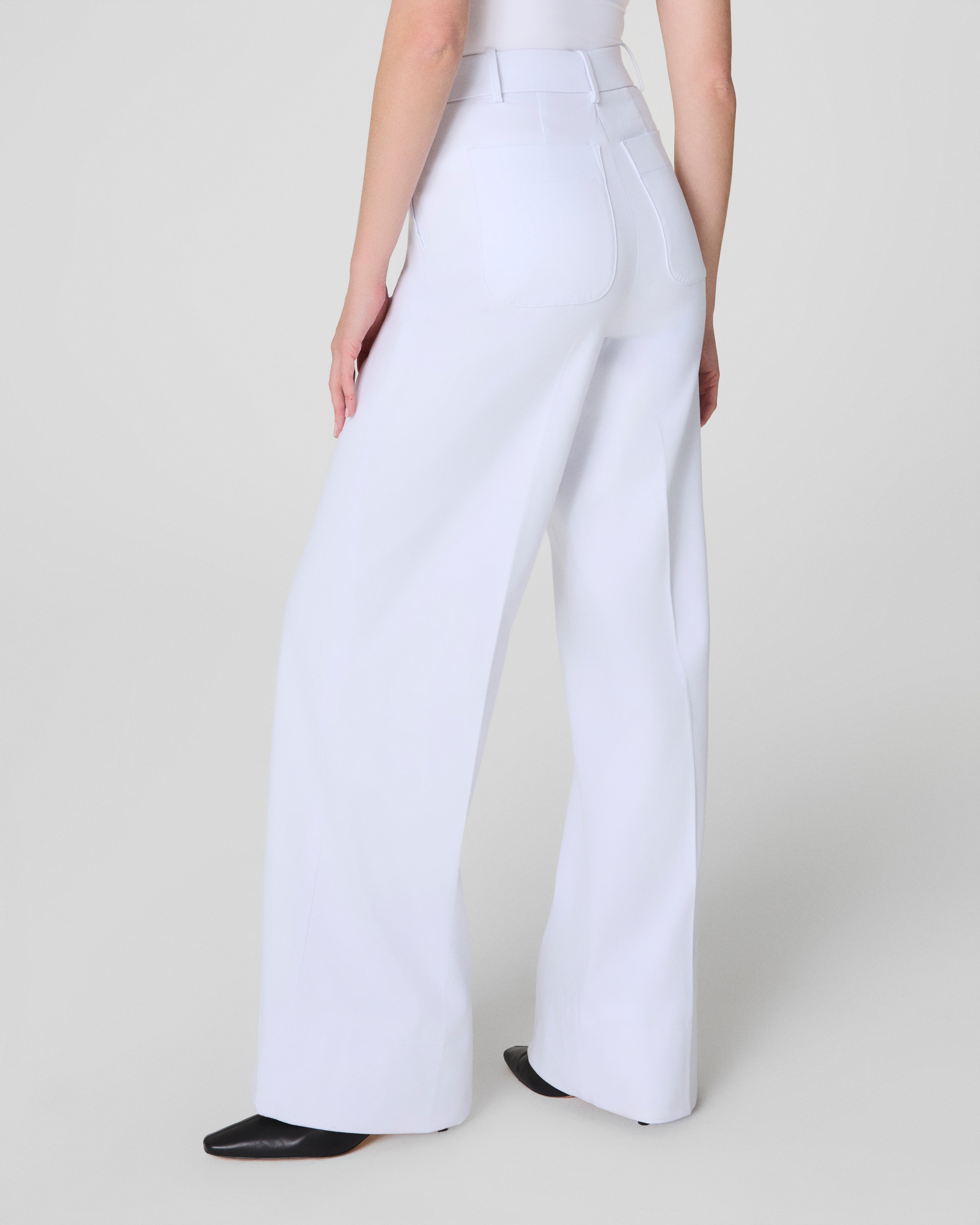 SPANXsupersmooth™ Stretch Twill Wide Leg Pant | Classic White