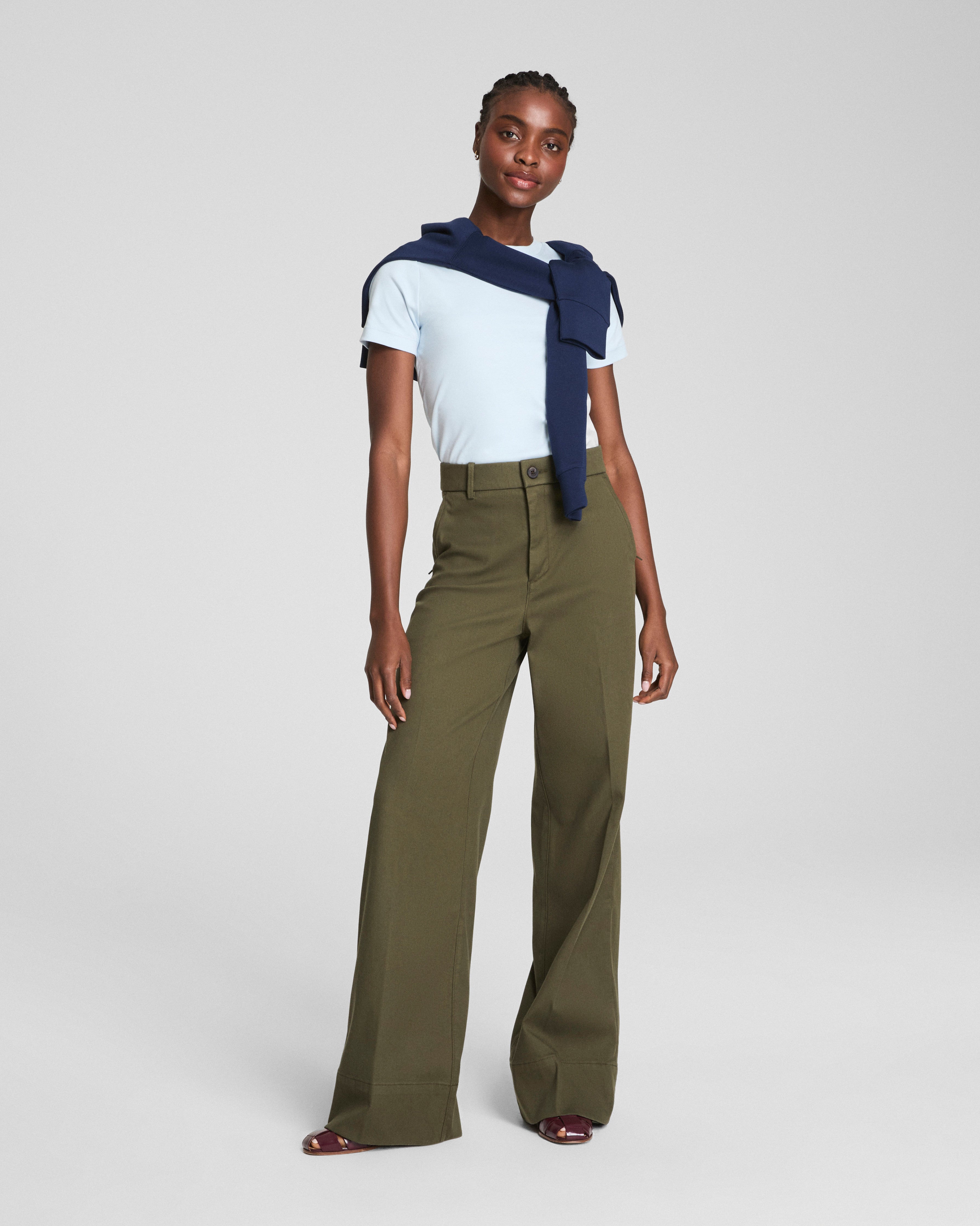 SPANXsupersmooth™ Stretch Twill Wide Leg Pant