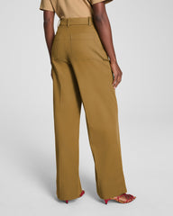 SPANXsupersmooth™ Stretch Twill Wide Leg Pant | Flax