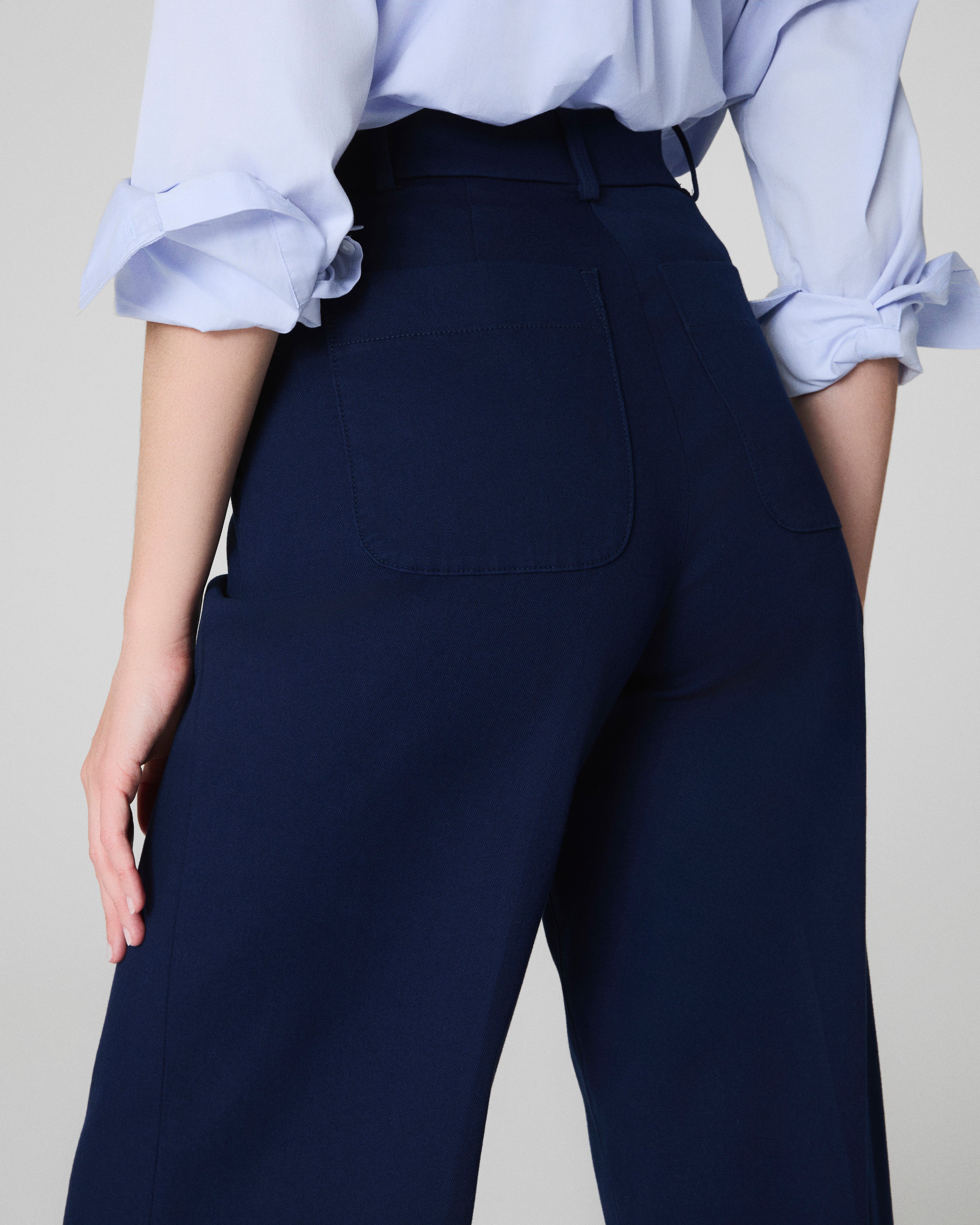 SPANXsupersmooth™ Stretch Twill Wide Leg Pant | Timeless Navy