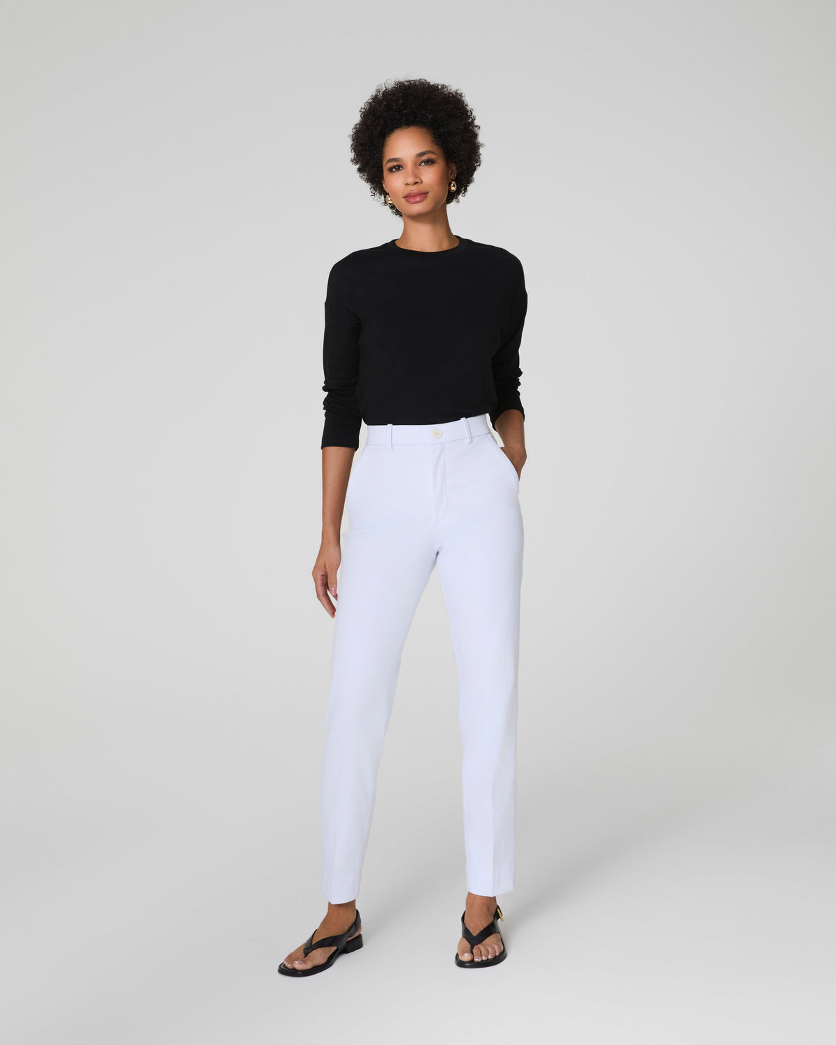 SPANXsupersmooth™ Stretch Twill Slim Straight Pant | Classic White