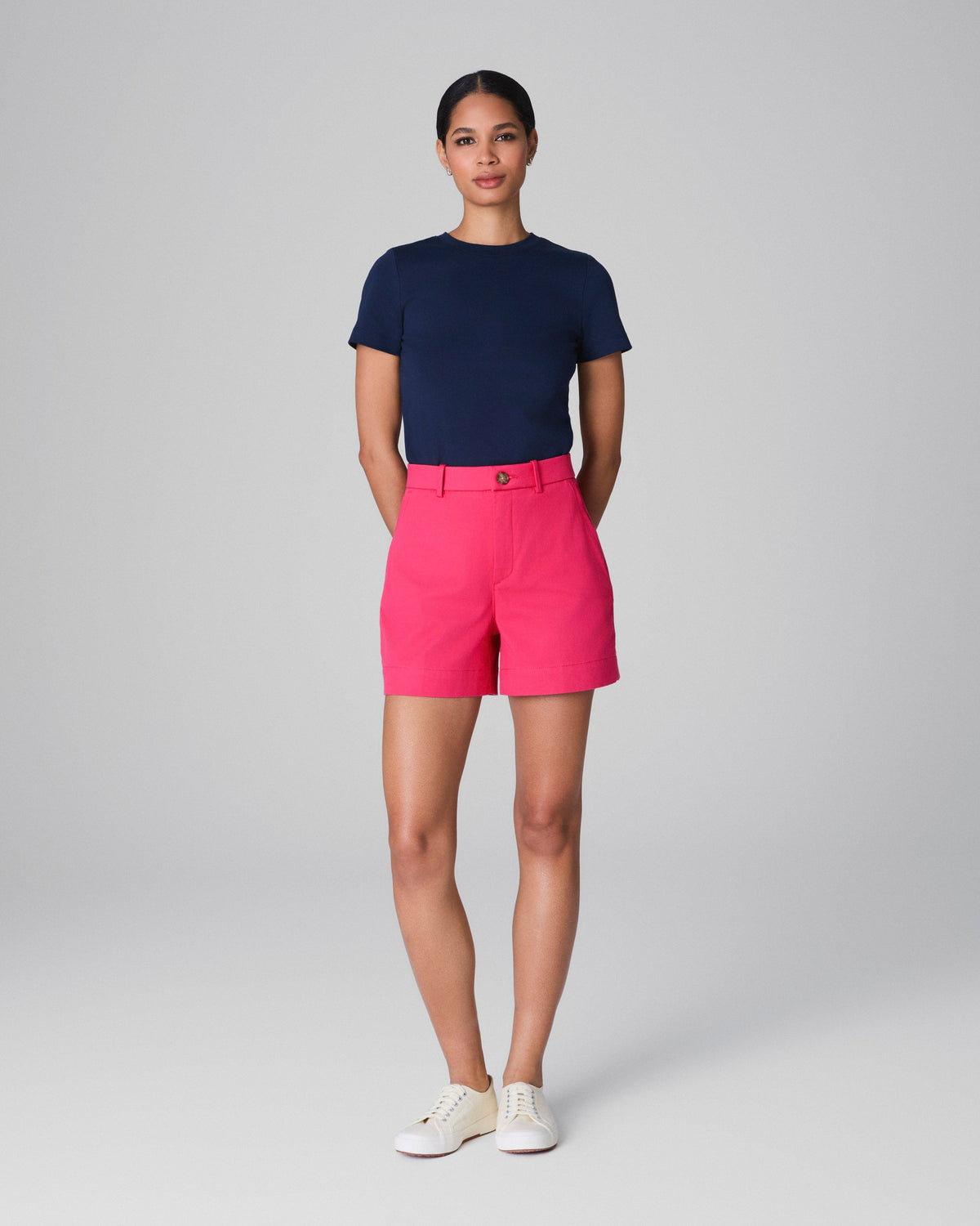 SPANXsupersmooth™ Stretch Twill Short, 5" | Tulip