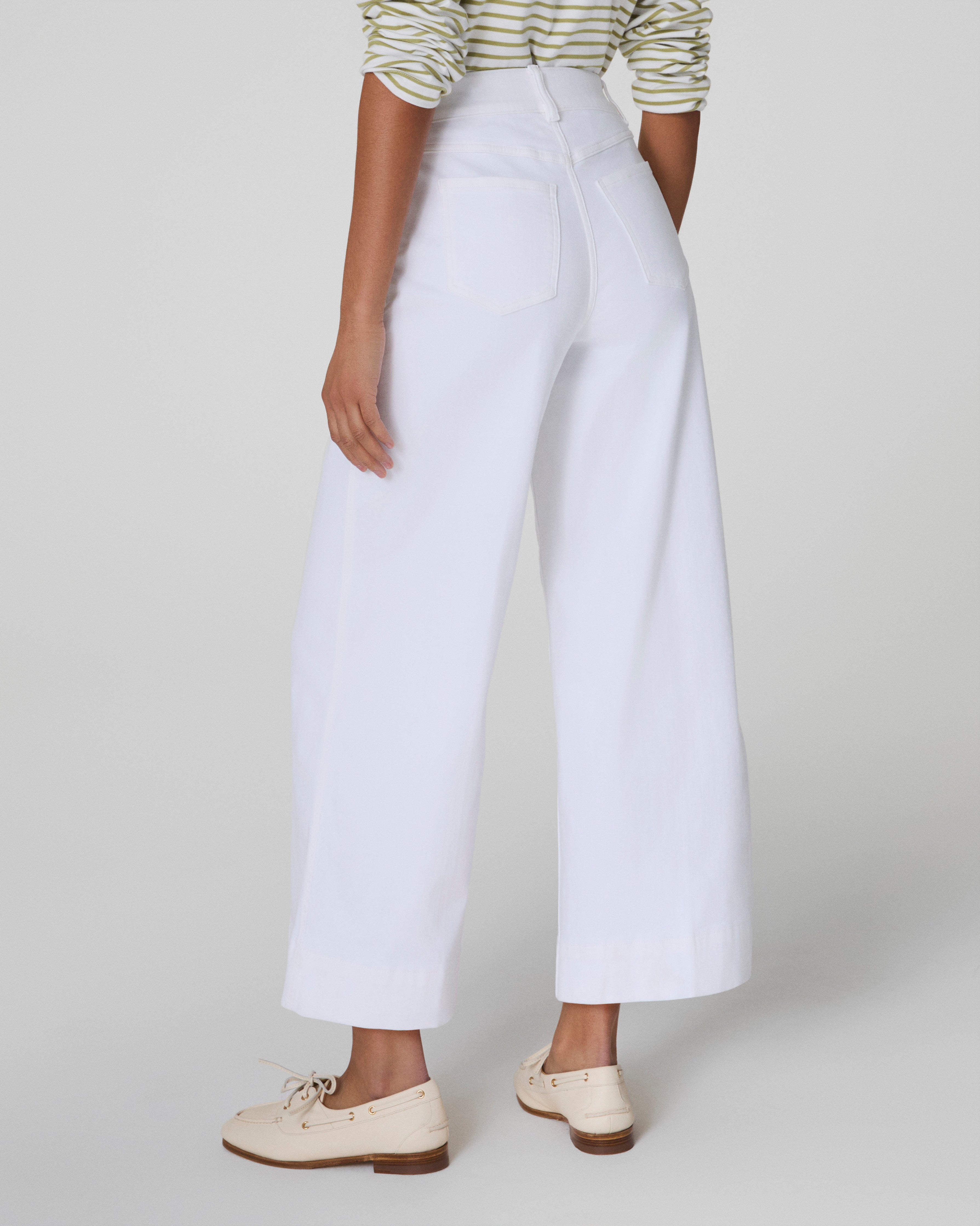 SPANXshape™ Original EveryWear Cropped Wide Leg Jeans | White