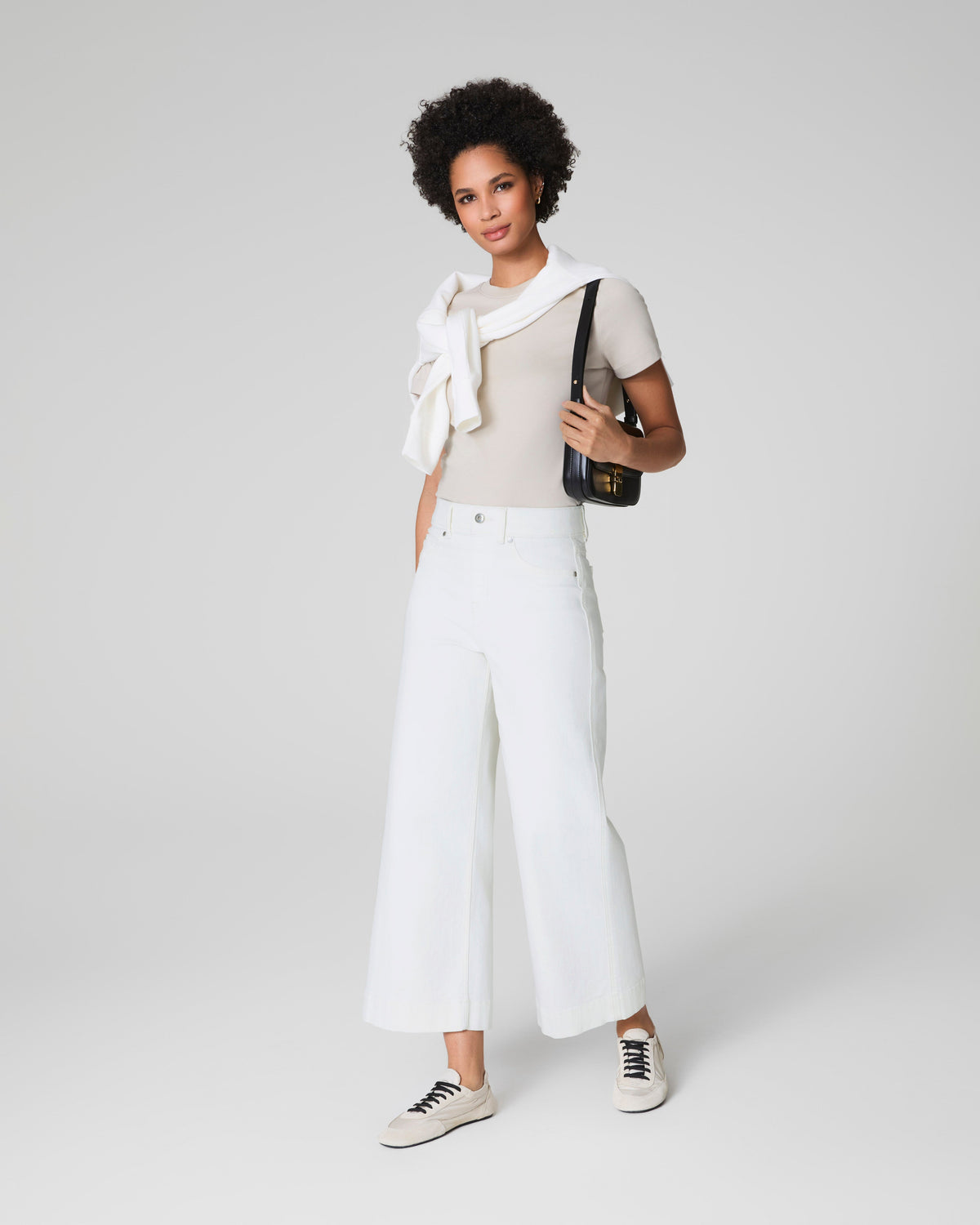 SPANXshape™ Original EveryWear Cropped Wide Leg Jeans | Chalk