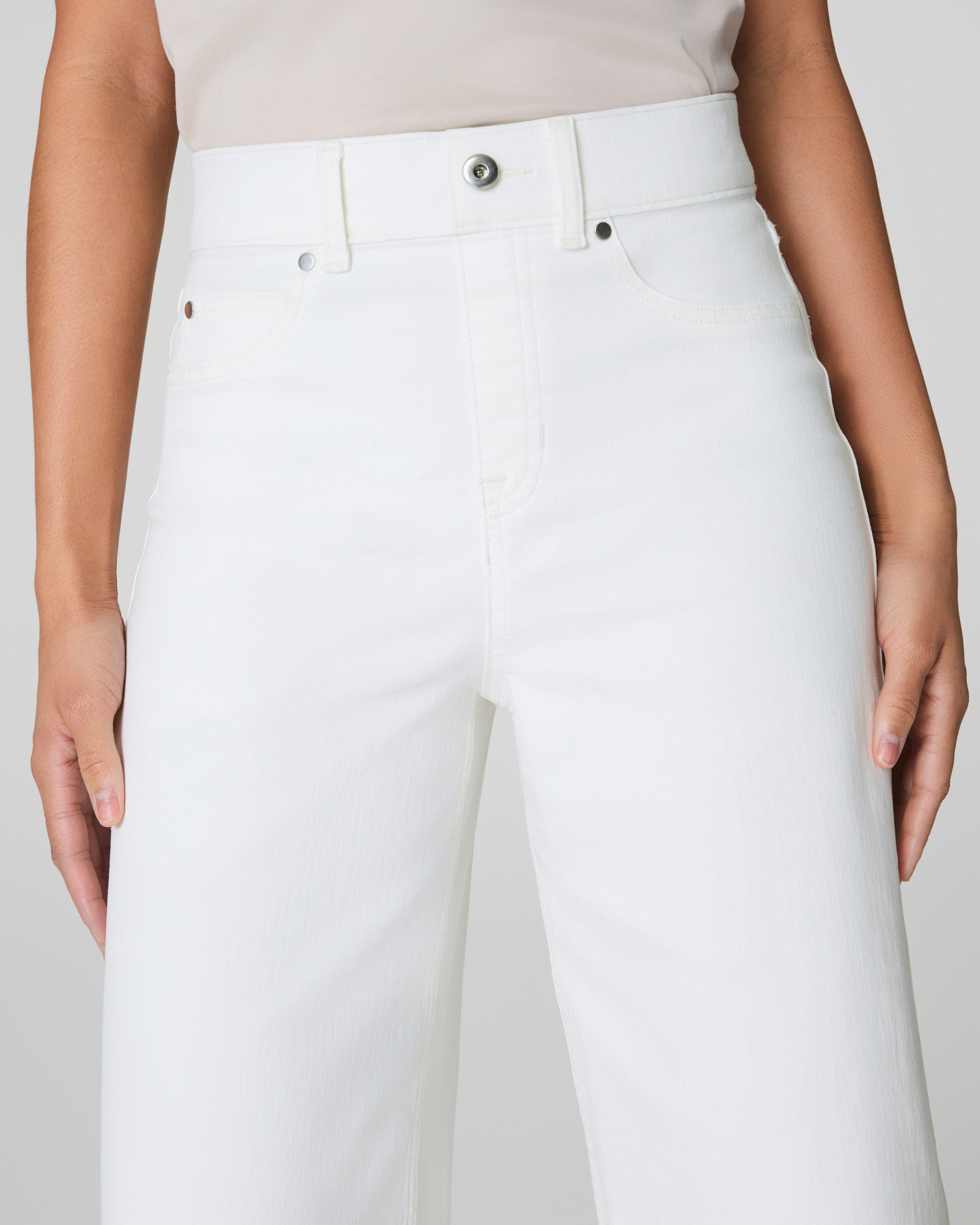 SPANXshape™ Original EveryWear Cropped Wide Leg Jeans | Chalk