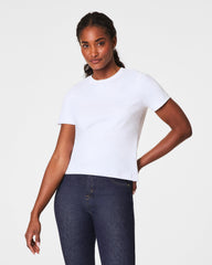 SPANX® Cotton Crewneck Tee | Classic White