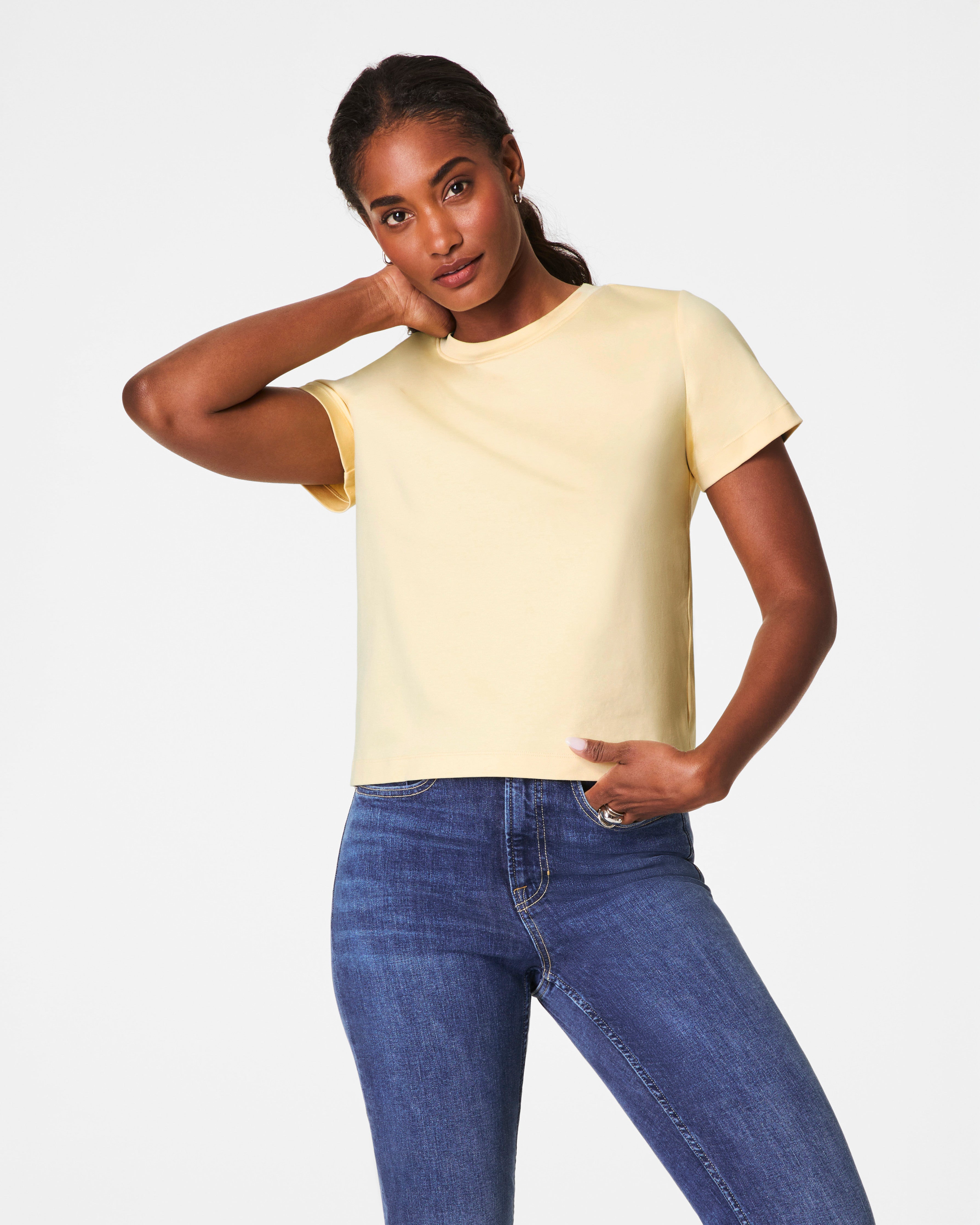 SPANX® Cotton Crewneck Tee