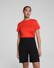 SPANX® Cotton Crewneck Tee | Poppy