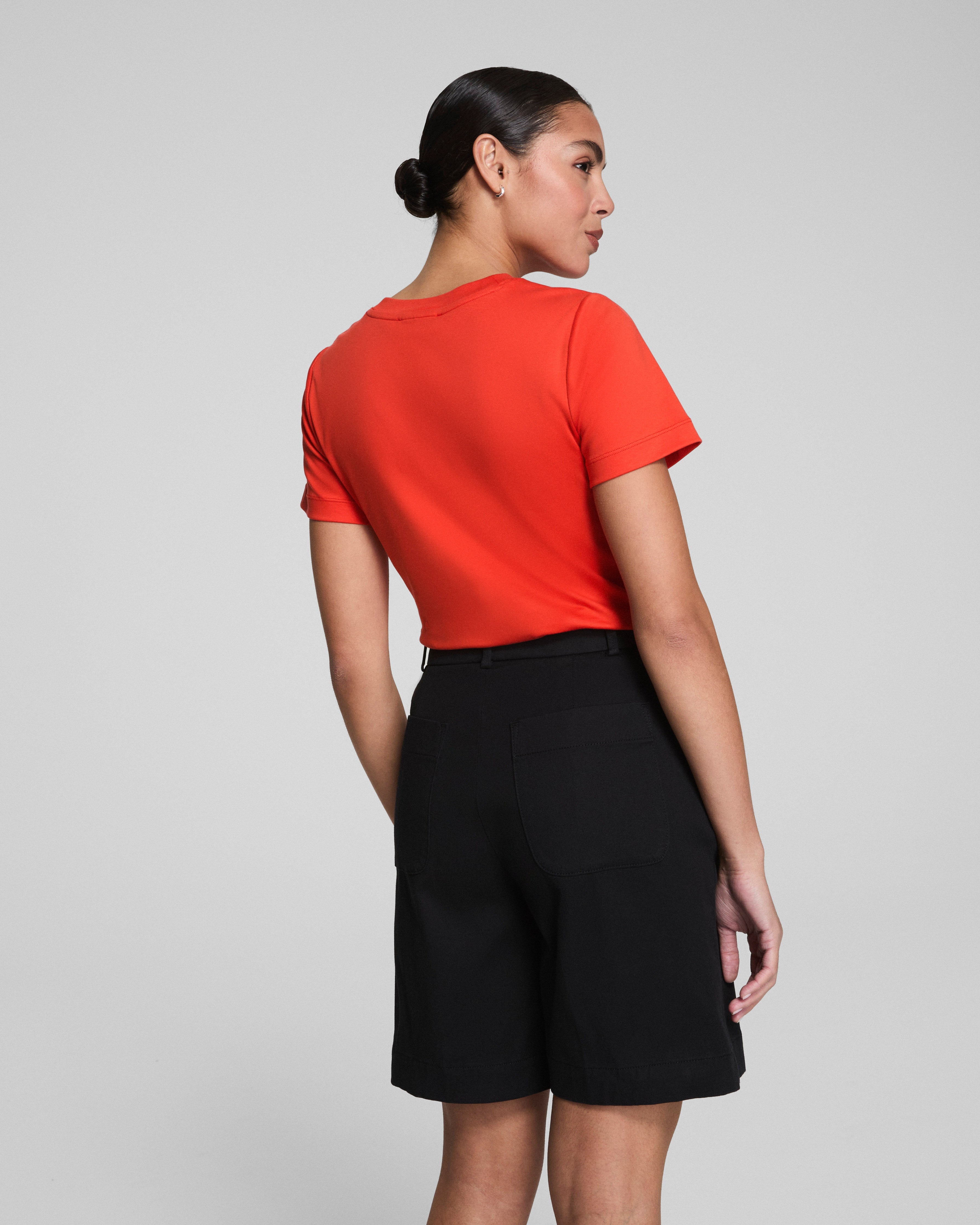 SPANX® Cotton Crewneck Tee | Poppy