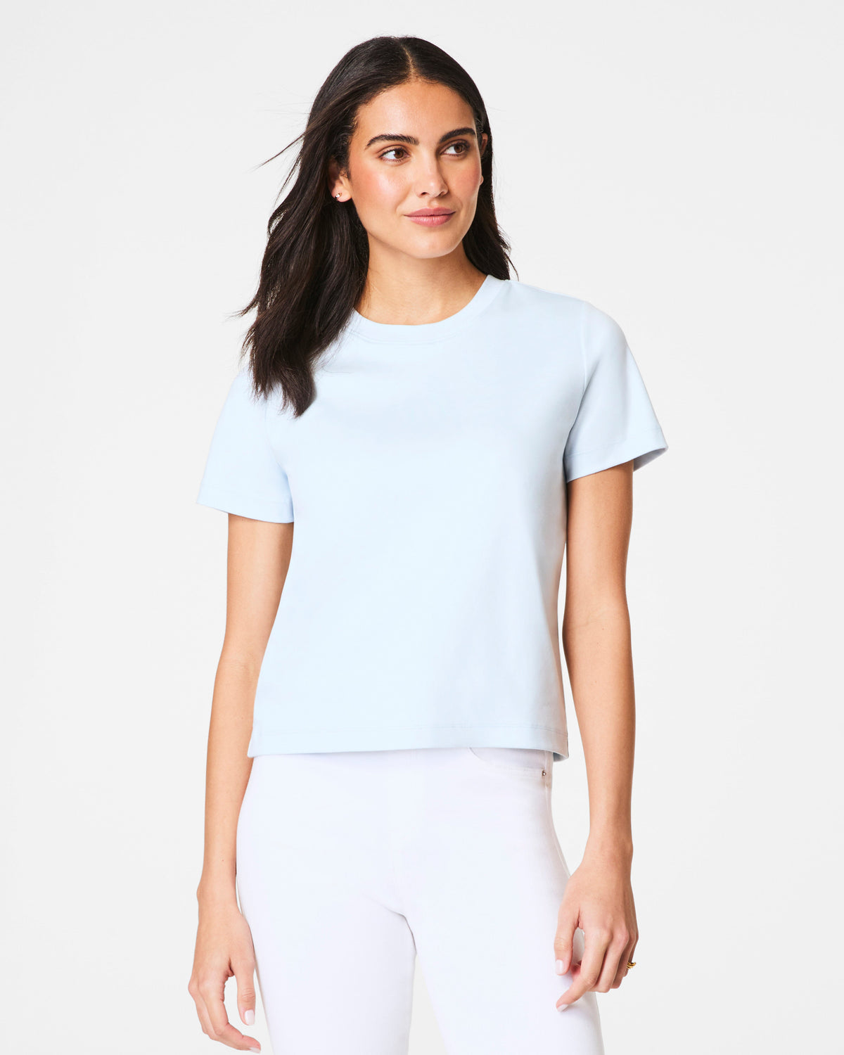 SPANX® Cotton Crewneck Tee | Sky