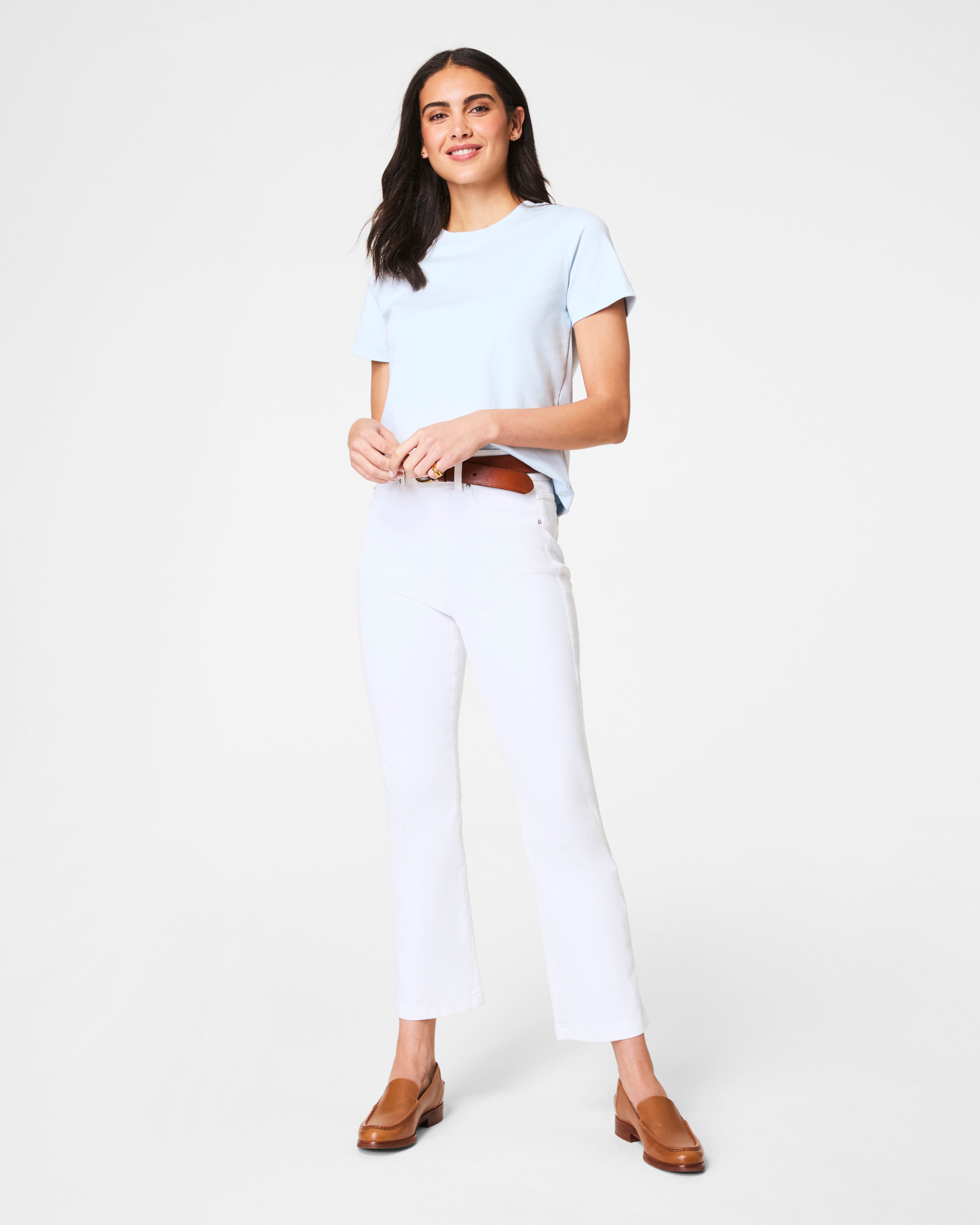 SPANX® Cotton Crewneck Tee | Sky