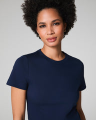 SPANX® Cotton Crewneck Tee | Timeless Navy