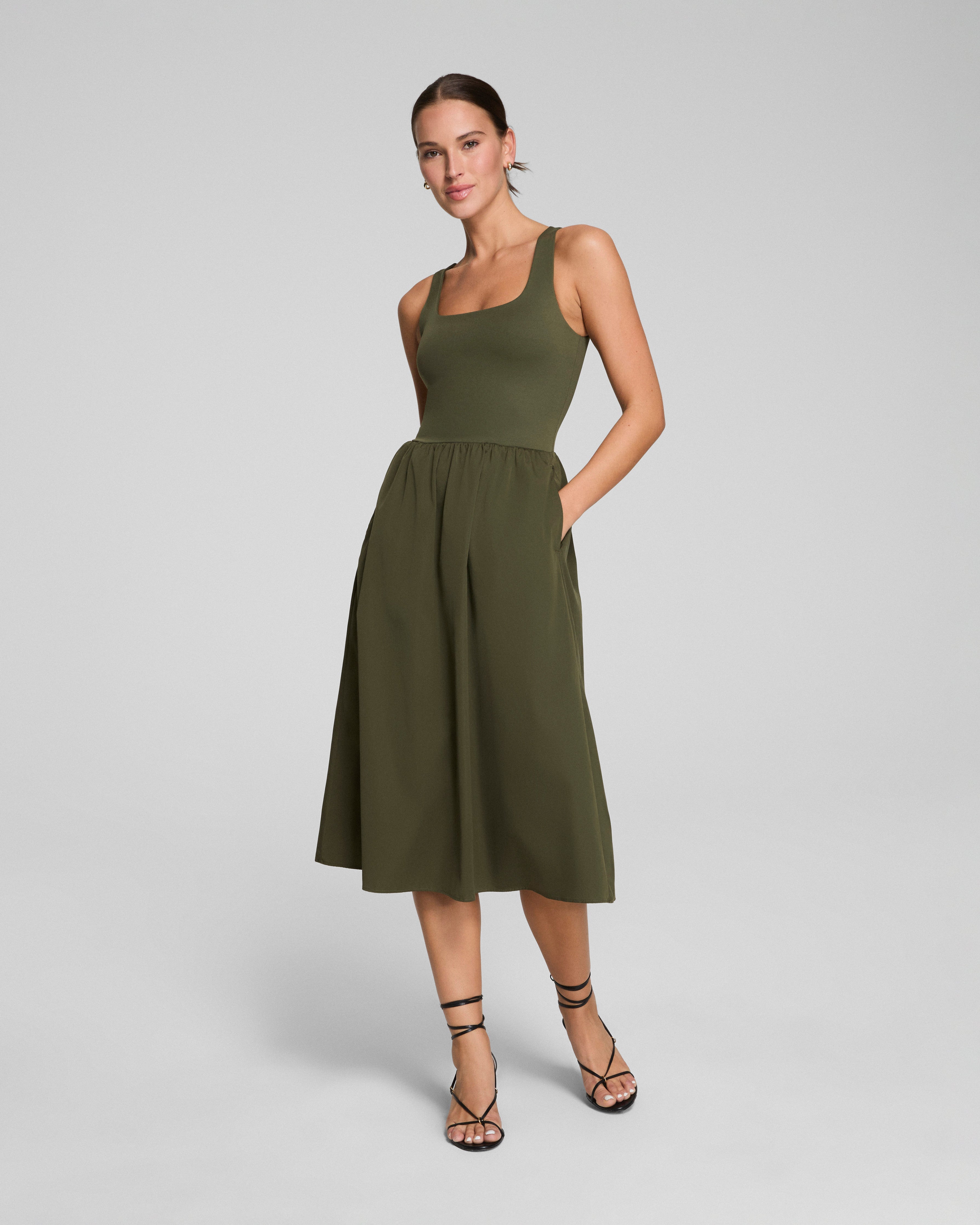 SPANXsmooth™ Jersey Scoop Neck Tank Midi Dress