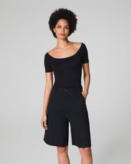 SPANXsmooth™ Jersey Scoop Neck Thong Bodysuit | Classic Black