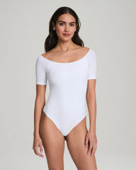 SPANXsmooth™ Jersey Scoop Neck Thong Bodysuit