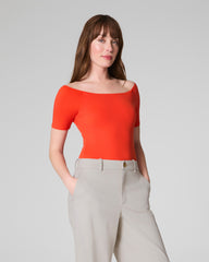 SPANXsmooth™ Jersey Scoop Neck Thong Bodysuit | Poppy