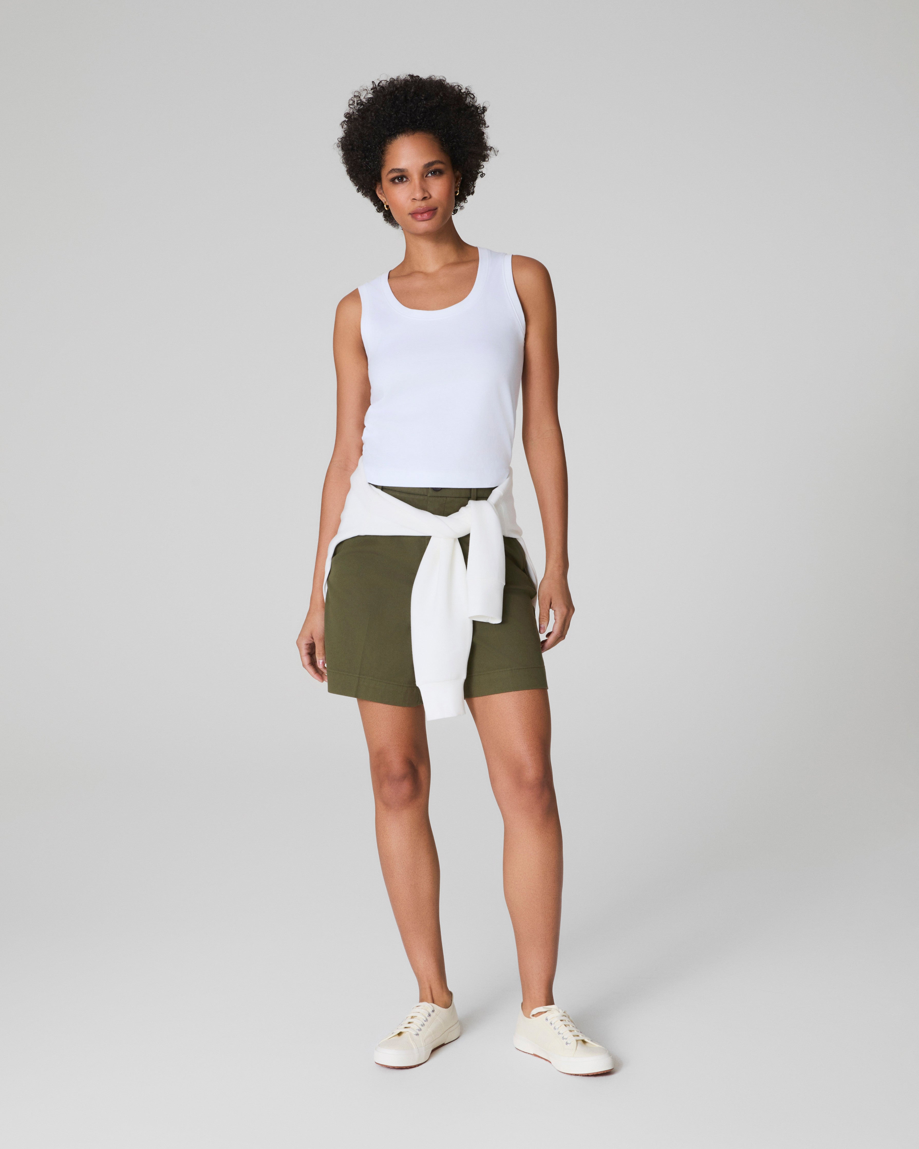 SPANX® Cotton Crewneck Tank | Classic White