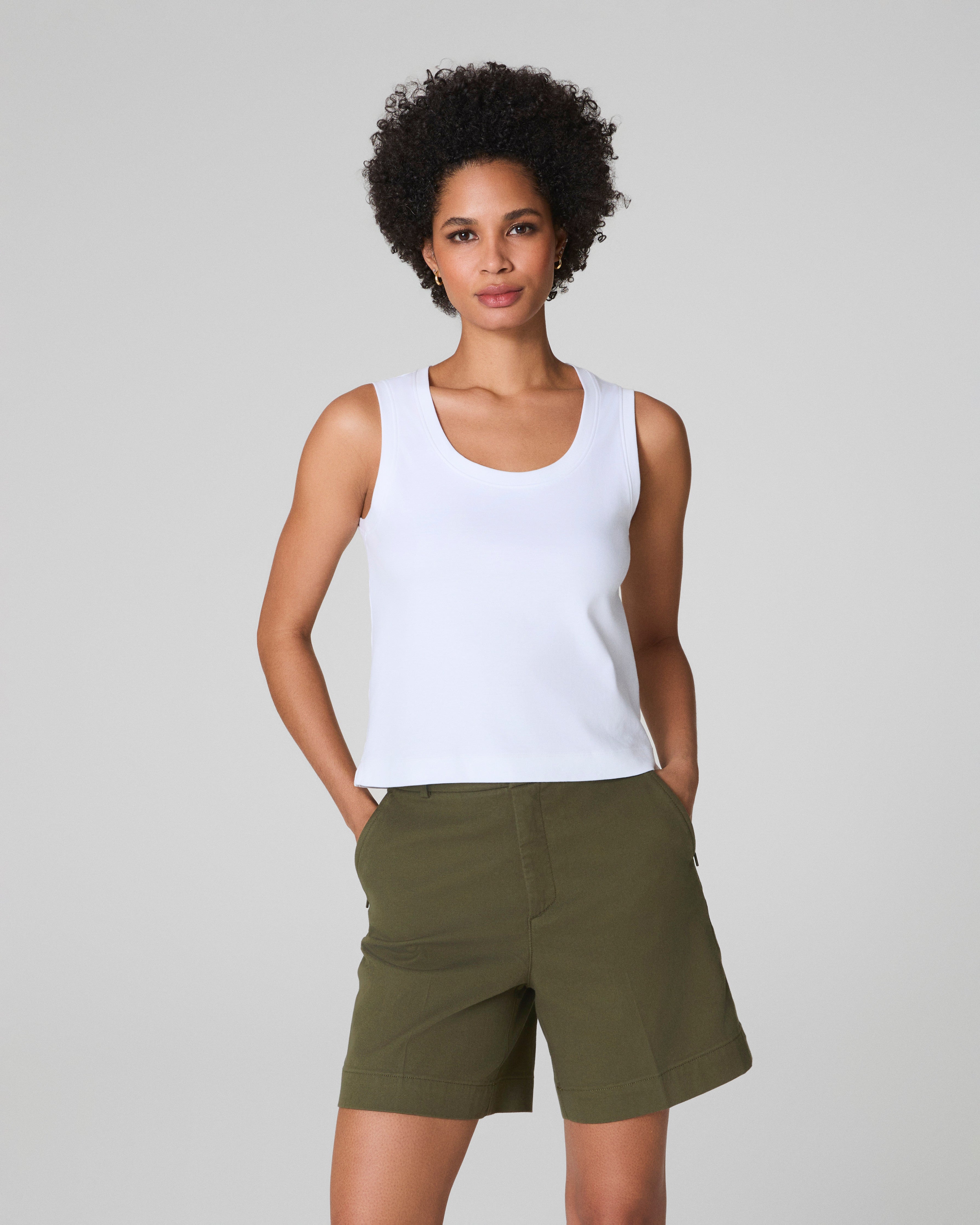 SPANX® Cotton Crewneck Tank