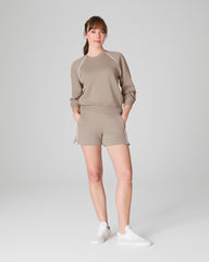SPANX AirEssentials® Pique Long Sleeve Crewneck Top | Ashwood