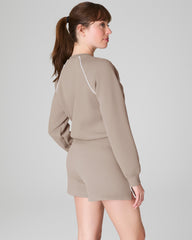 SPANX AirEssentials® Pique Long Sleeve Crewneck Top | Ashwood