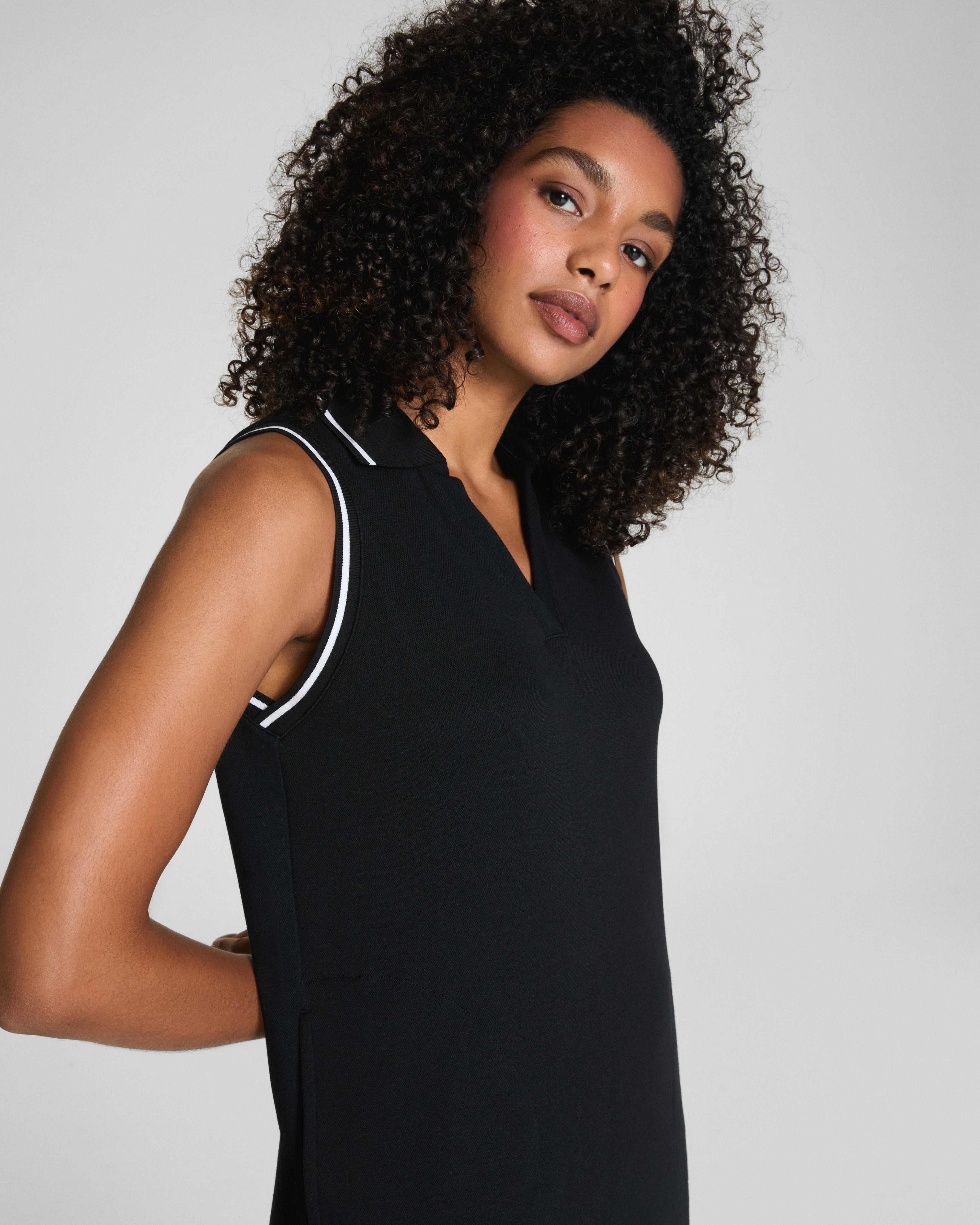 SPANX AirEssentials® Pique Polo Tank Dress | Very Black