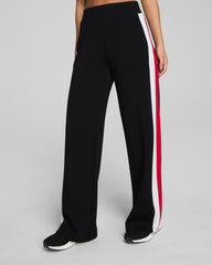 SPANX AirEssentials® Colorblock Wide Leg Track Pant | Very Black/Powder/Spanx Red