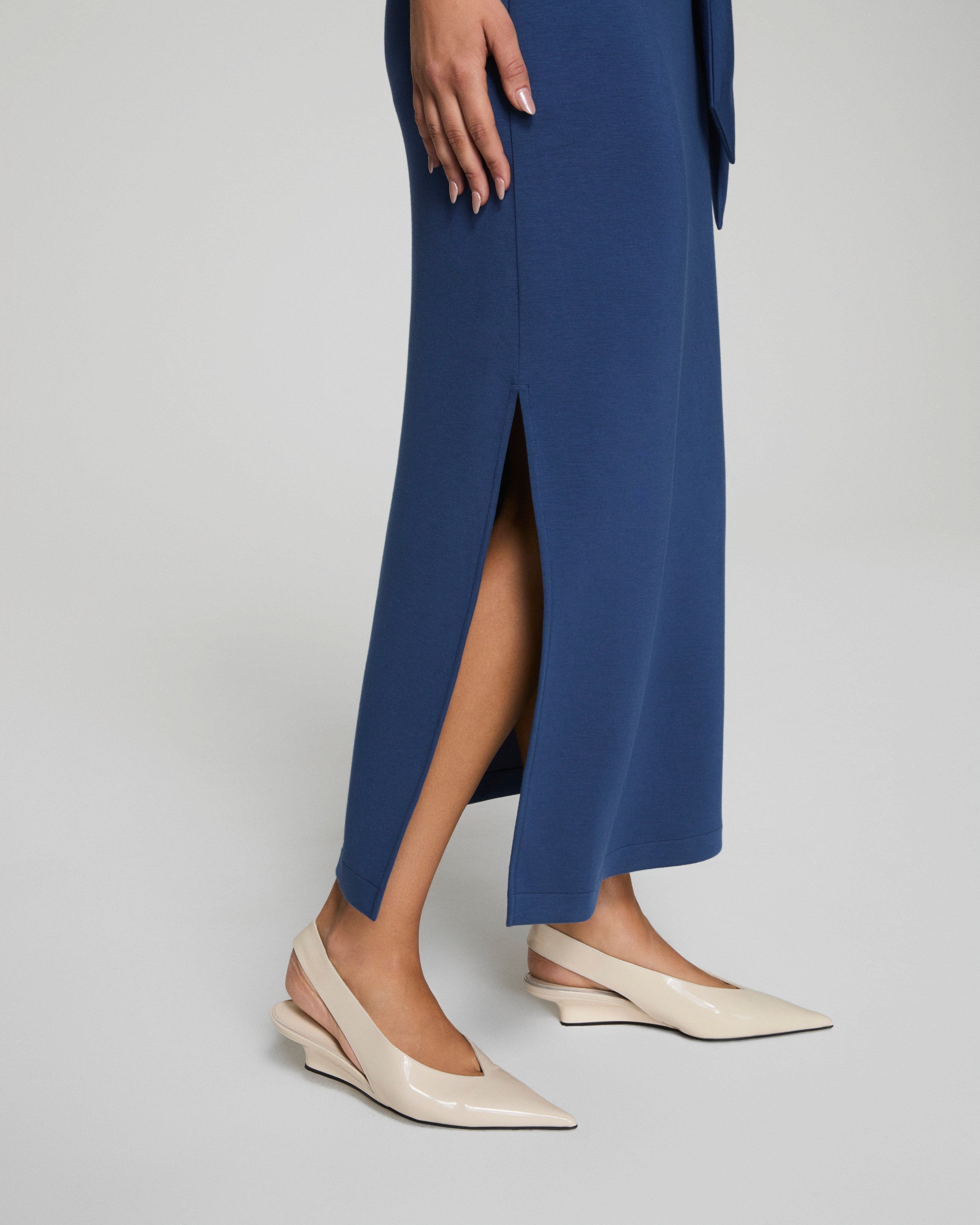 SPANX AirEssentials® Tie-Waist Maxi Dress | Faded Indigo