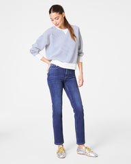 SPANX AirEssentials® Striped Crewneck | Faded Indigo Stripe