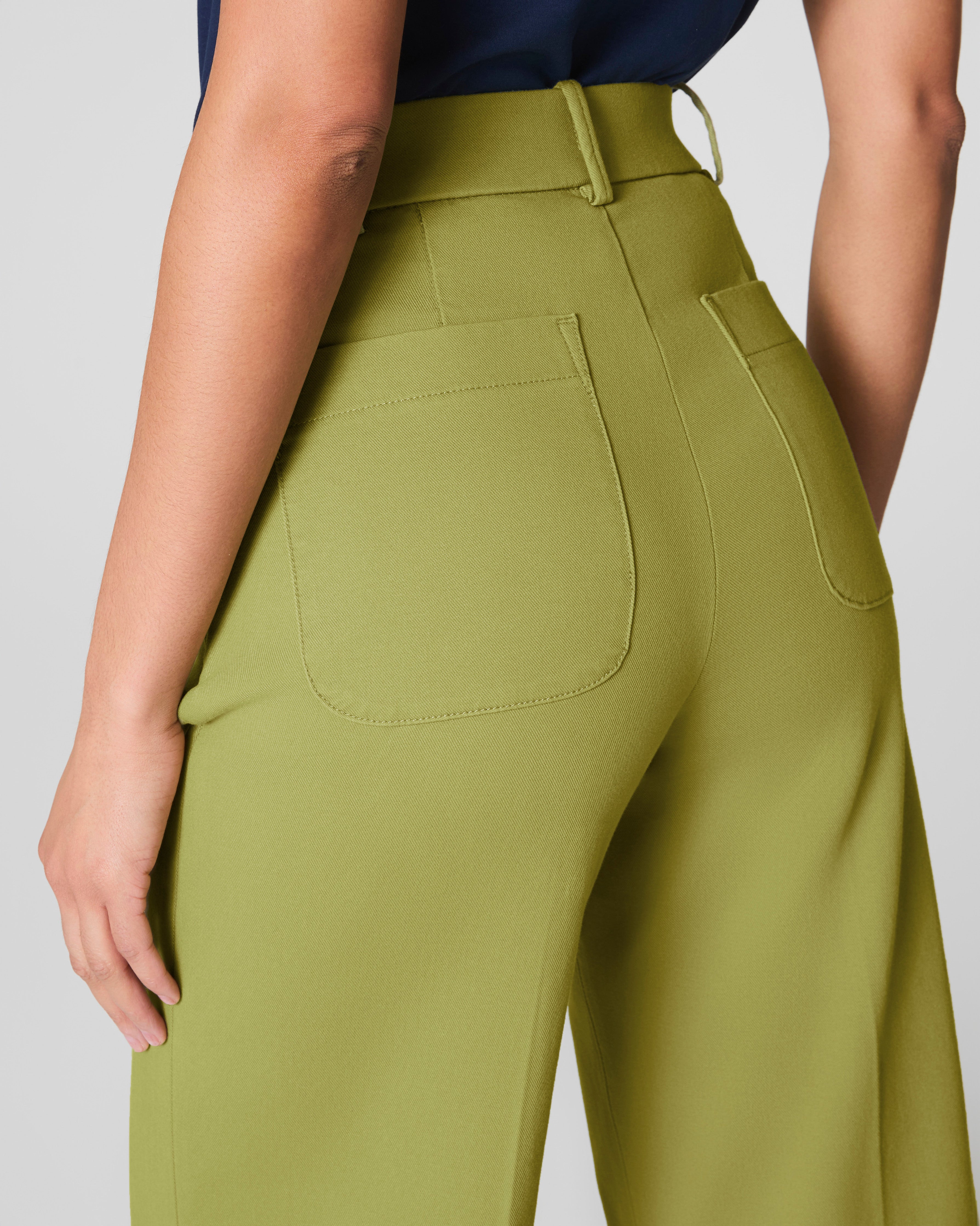 SPANXsupersmooth™ Stretch Twill Cropped Wide Leg Pant | Cypress