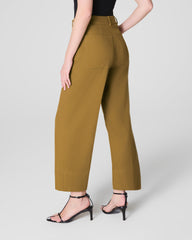 SPANXsupersmooth™ Stretch Twill Cropped Wide Leg Pant | Flax