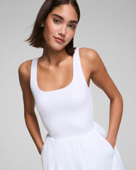 SPANXsmooth™ Jersey Scoop Neck Tank Midi Dress | Classic White