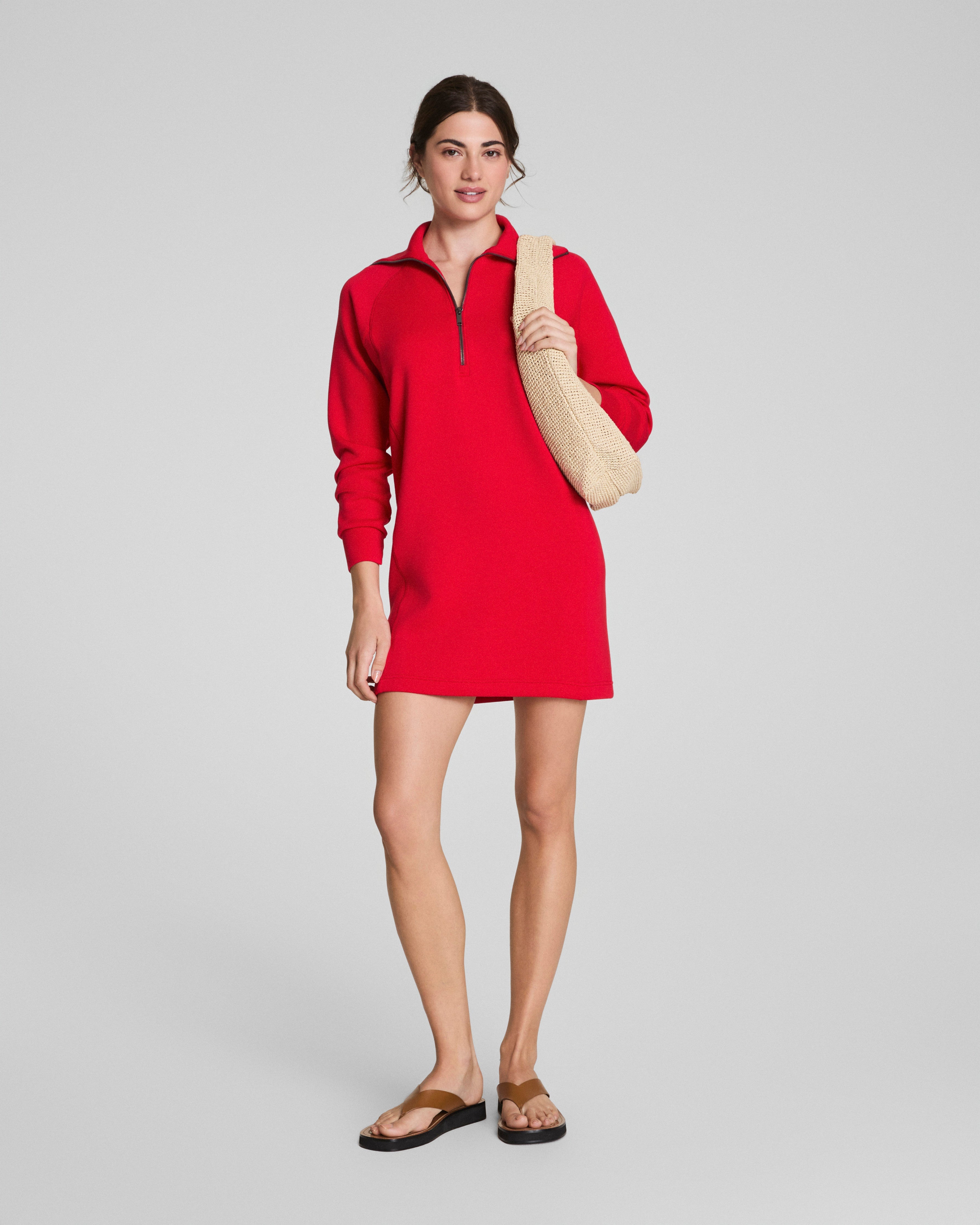 SPANX AirEssentials® Half Zip Dress | Spanx Red