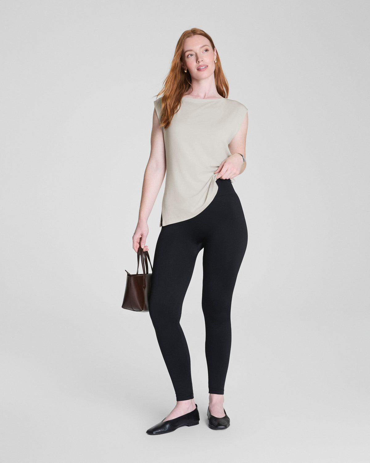 SPANXshape™ Ribbed Knit Legging | Classic Black