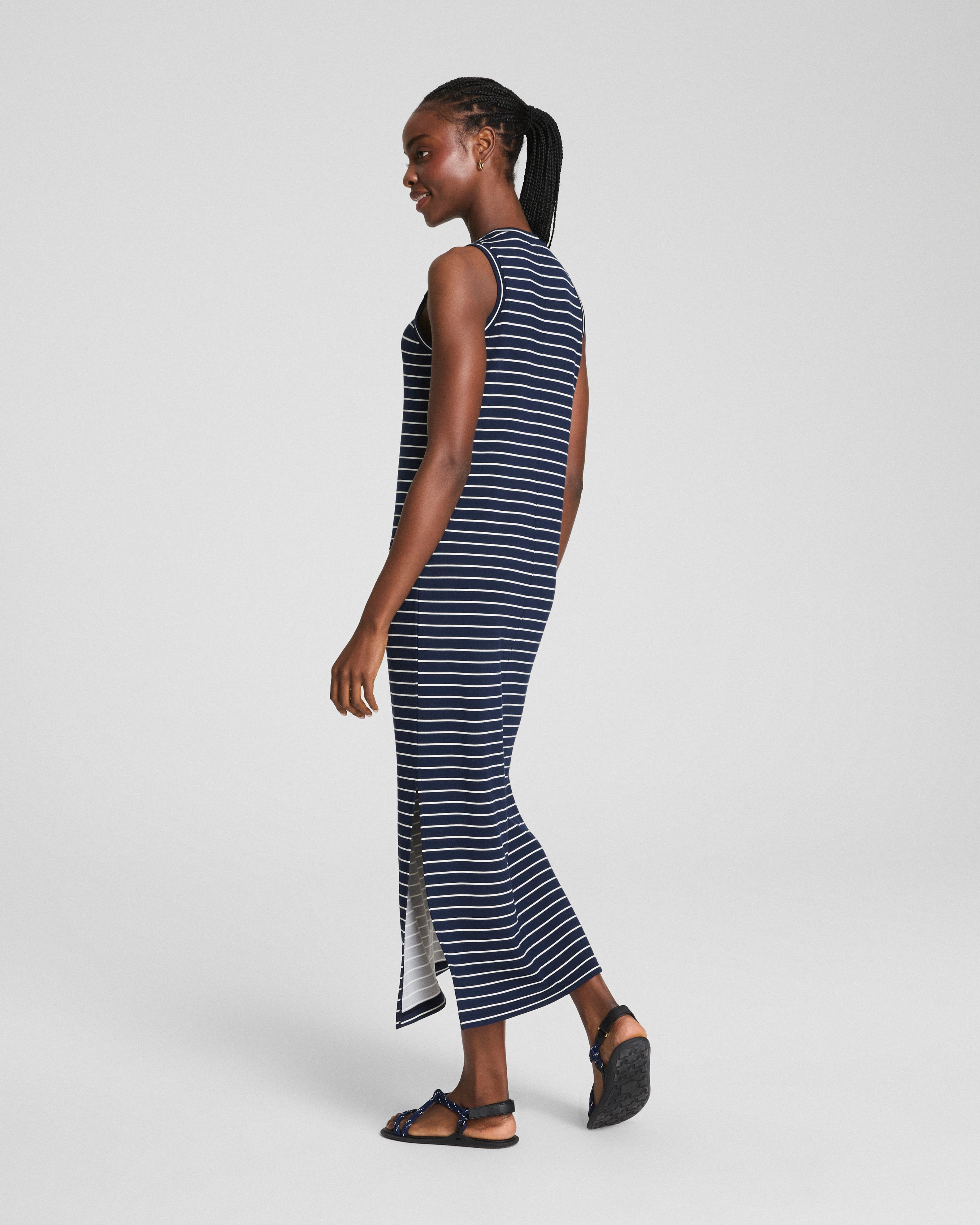 SPANX AirEssentials® Stripe Maxi Tank Dress | Timeless Navy Stripe