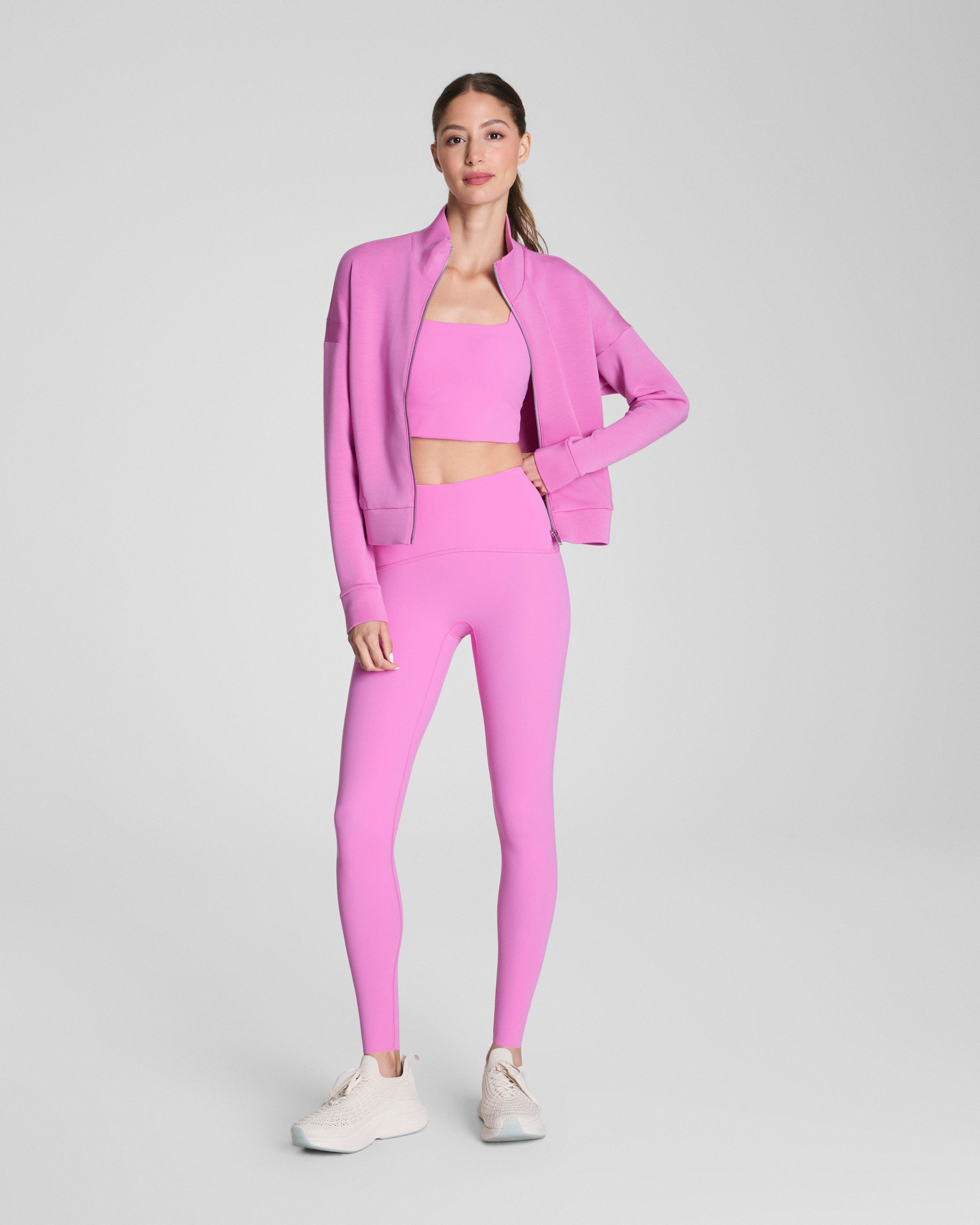 SPANX AirEssentials® Track Jacket | Pink Geranium