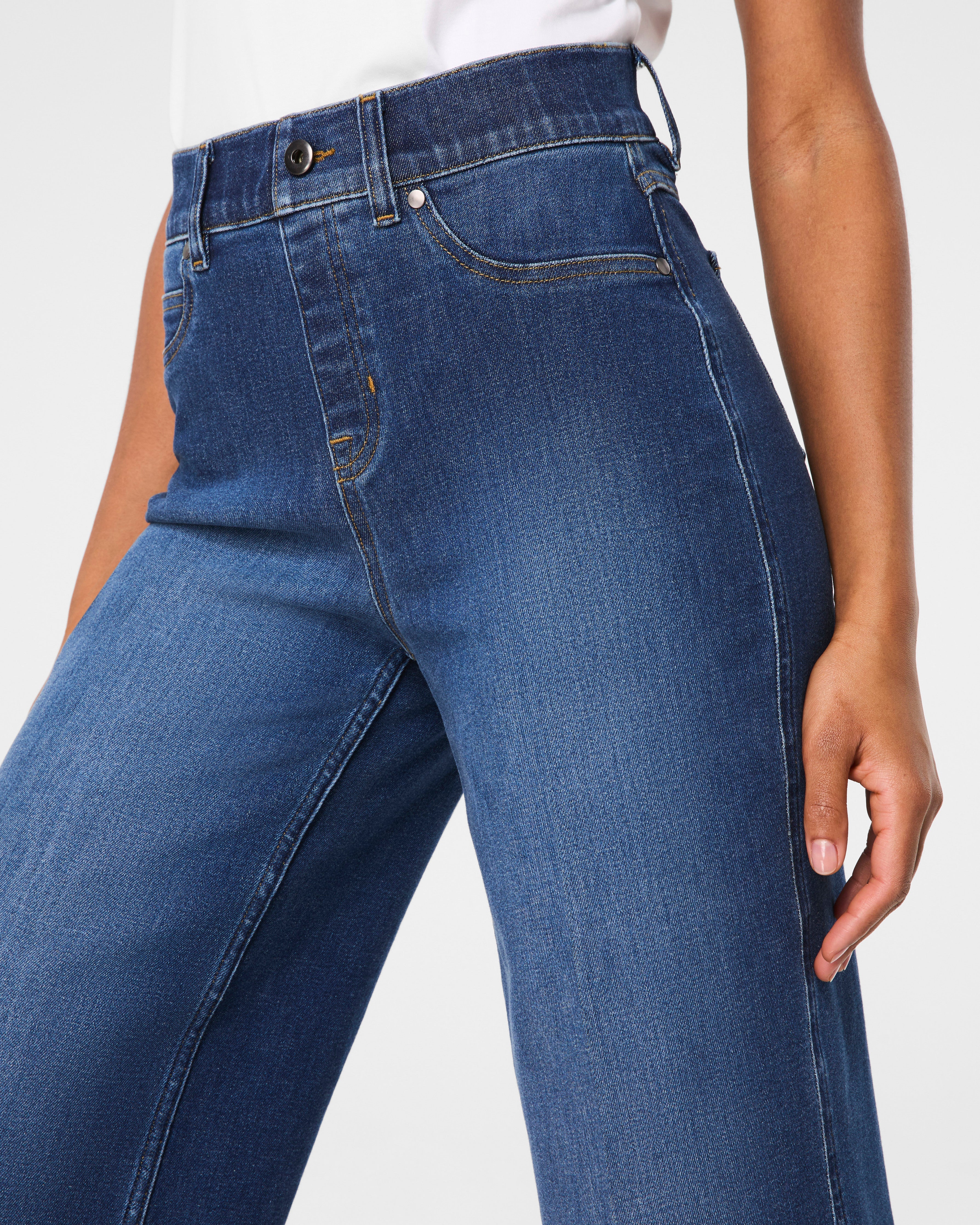 SPANXshape™ Original EveryWear Cropped Wide Leg Jeans | Authentic Blue