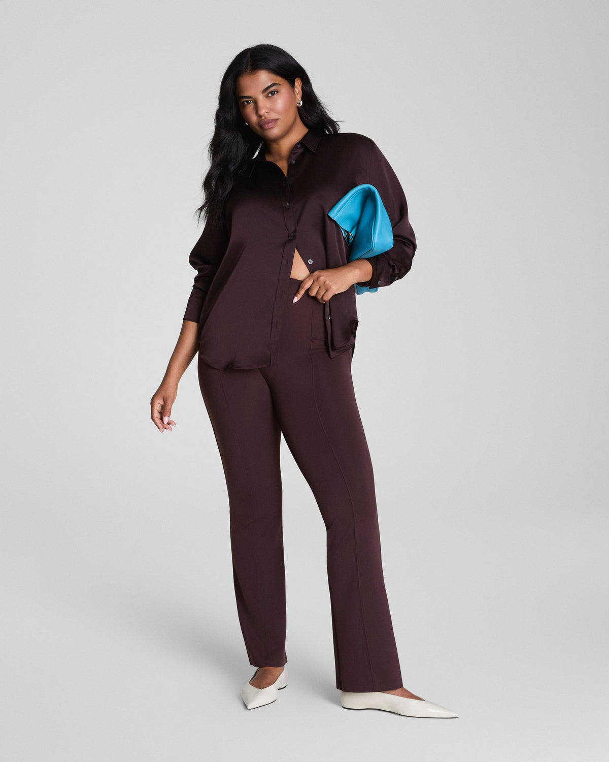 SPANXshape™ Scuba Micro Flare Legging | Truffle Brown