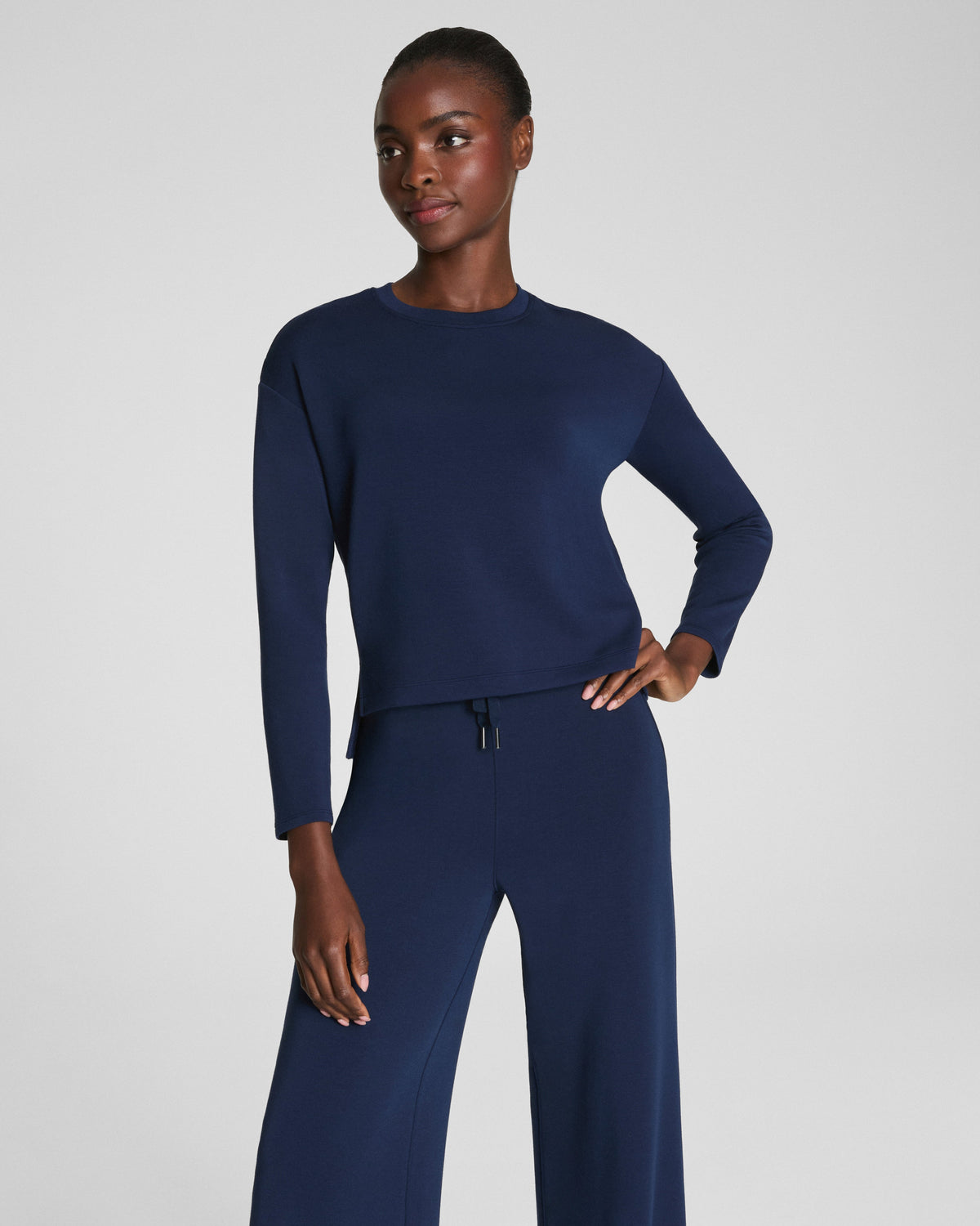 SPANX AirEssentials® Relaxed Long Sleeve Top | Timeless Navy