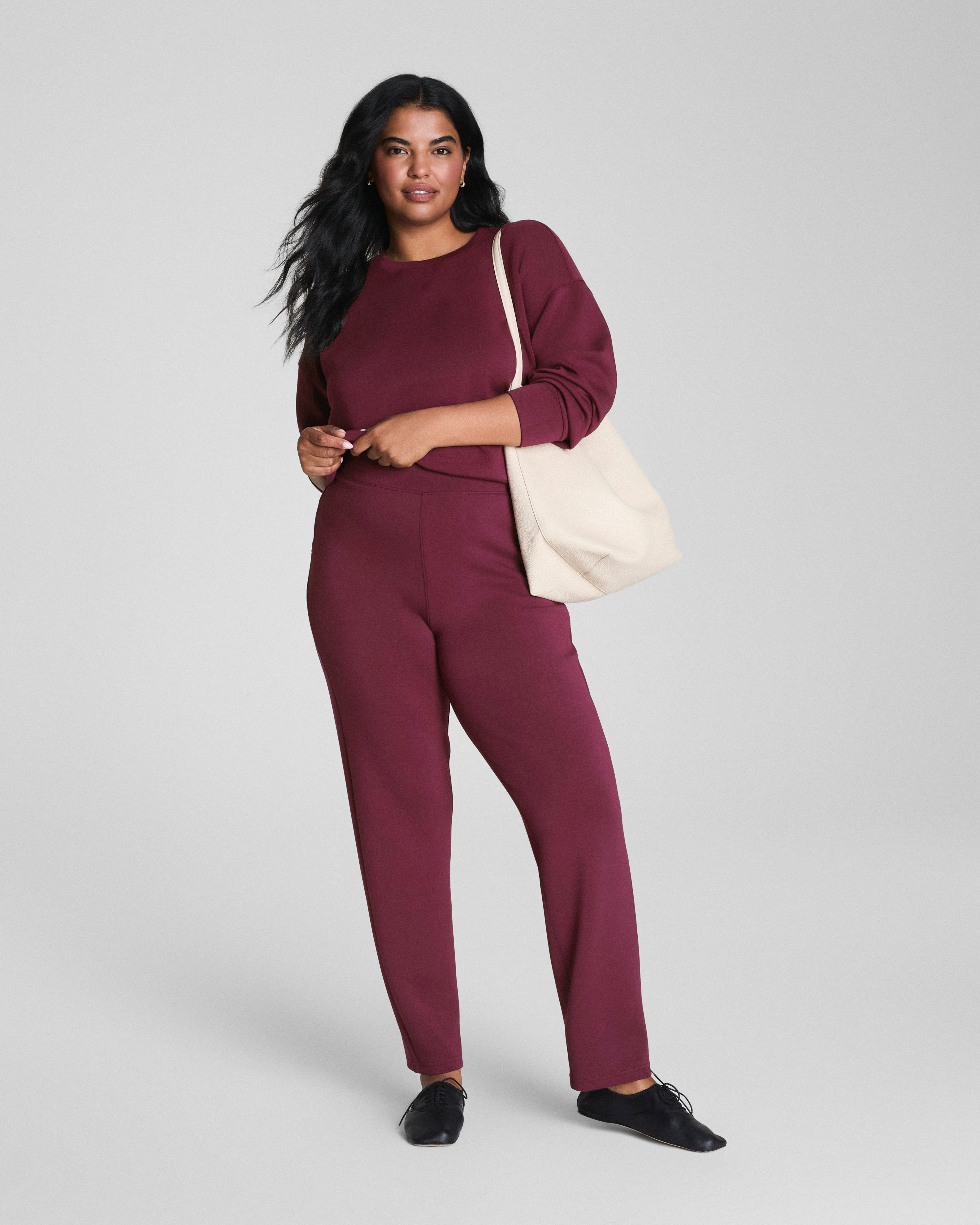 SPANX AirEssentials® Slim Straight Pant | Plum Berry