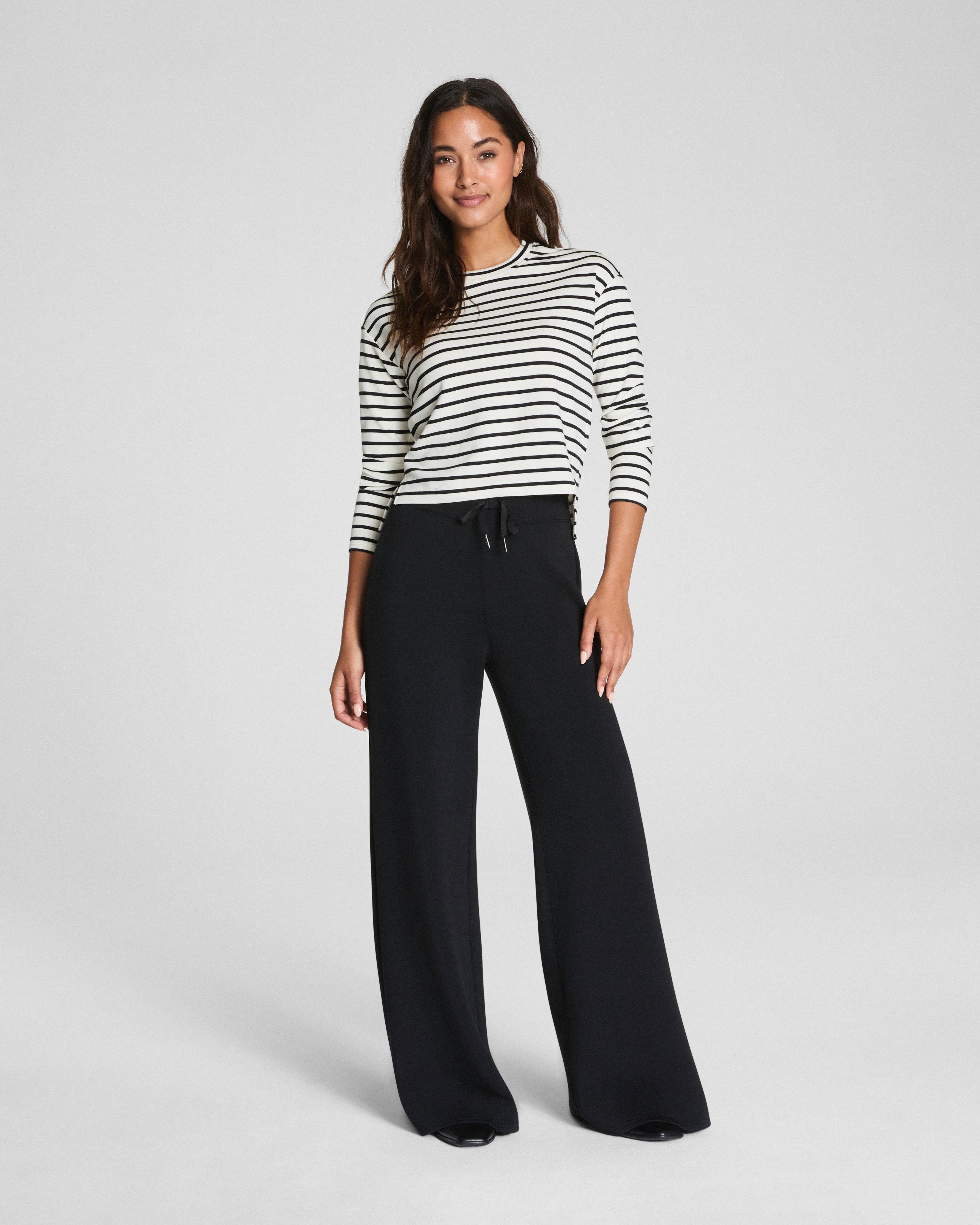 SPANX AirEssentials® Relaxed Long Sleeve Top | Pier Stripe