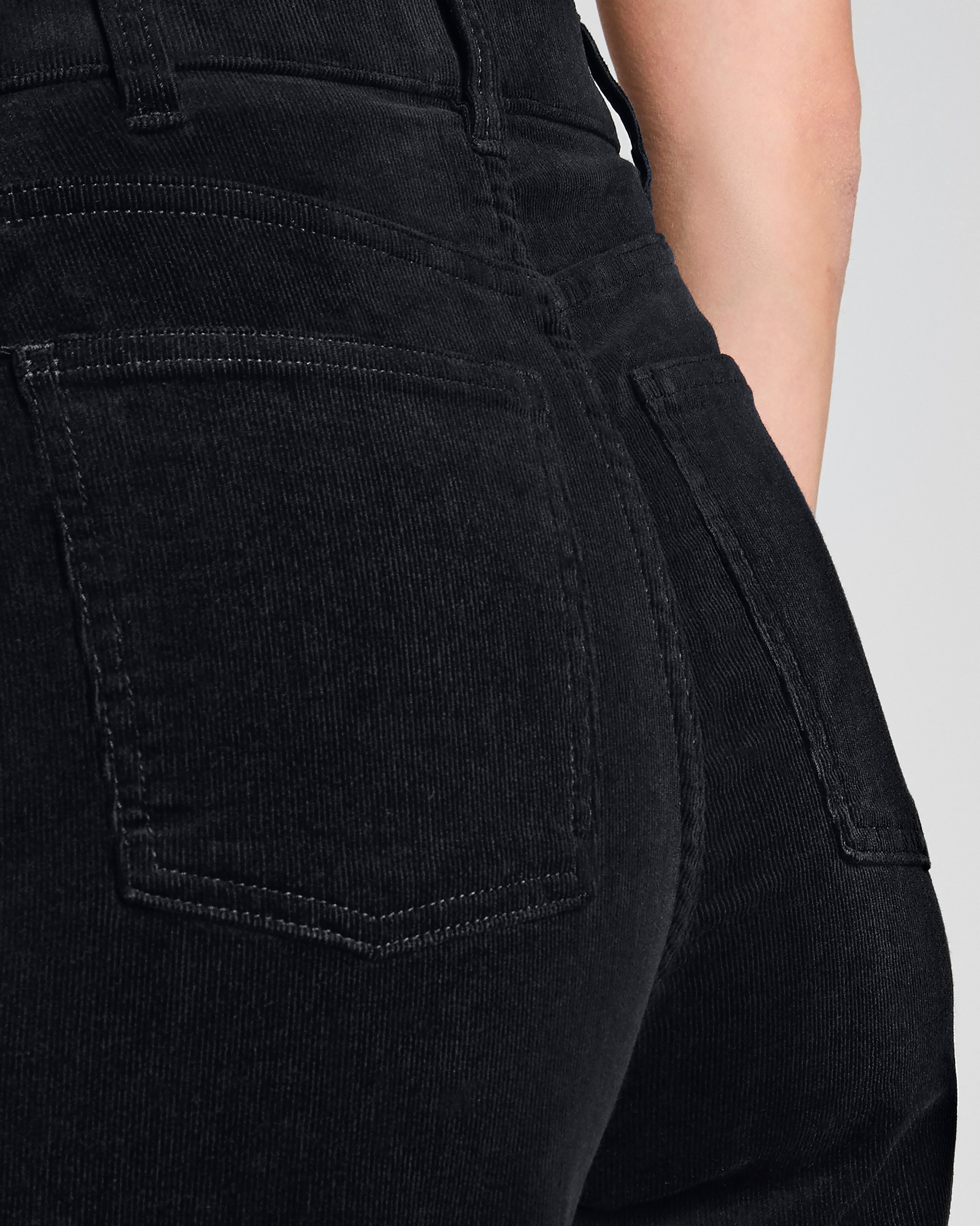 SPANXshape™ Authentic 360 Corduroy Barrel Leg Jeans | Classic Black