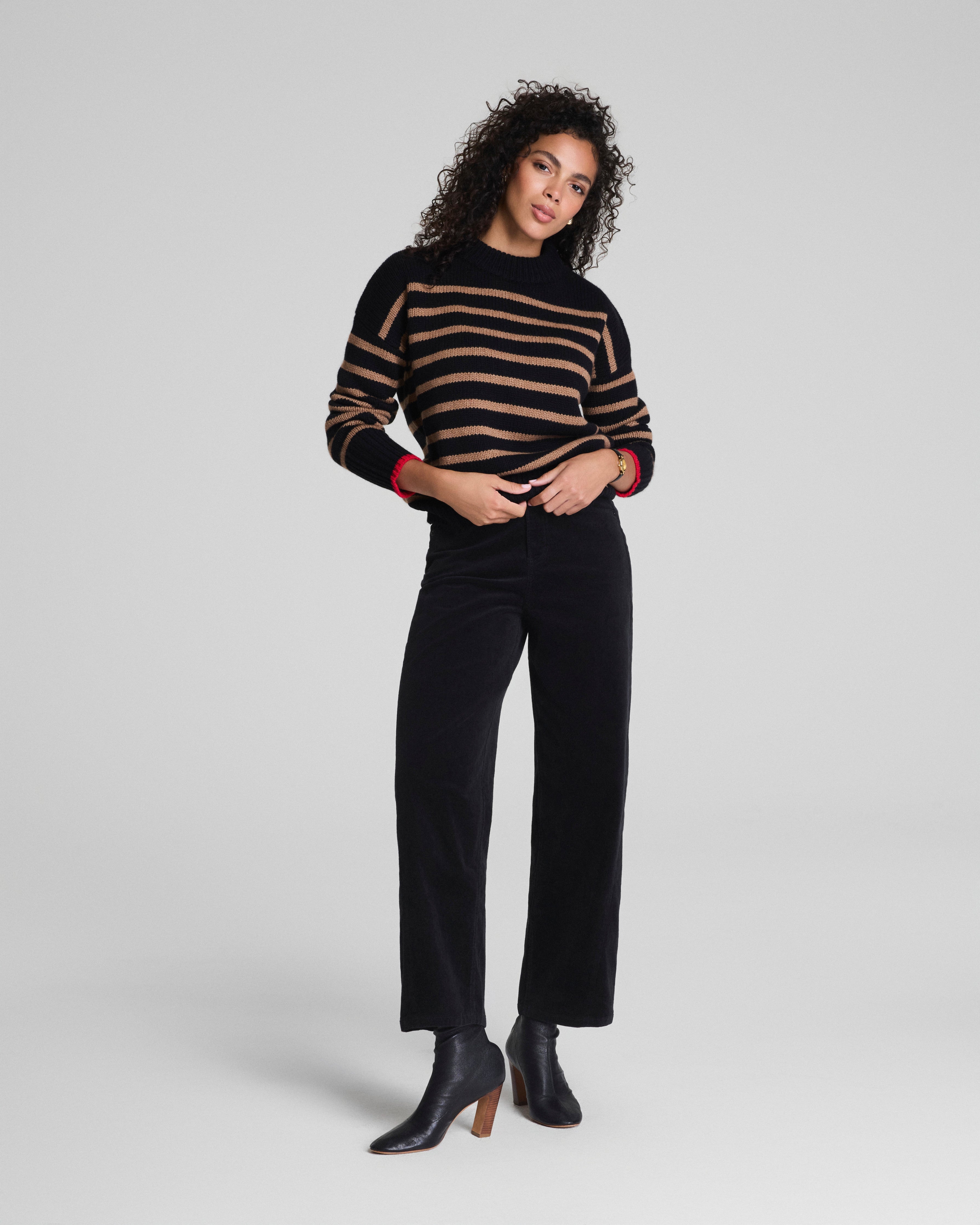 La Ligne Marin Sweater | Black / Camel