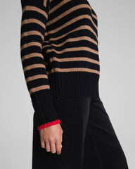 La Ligne Marin Sweater | Black / Camel